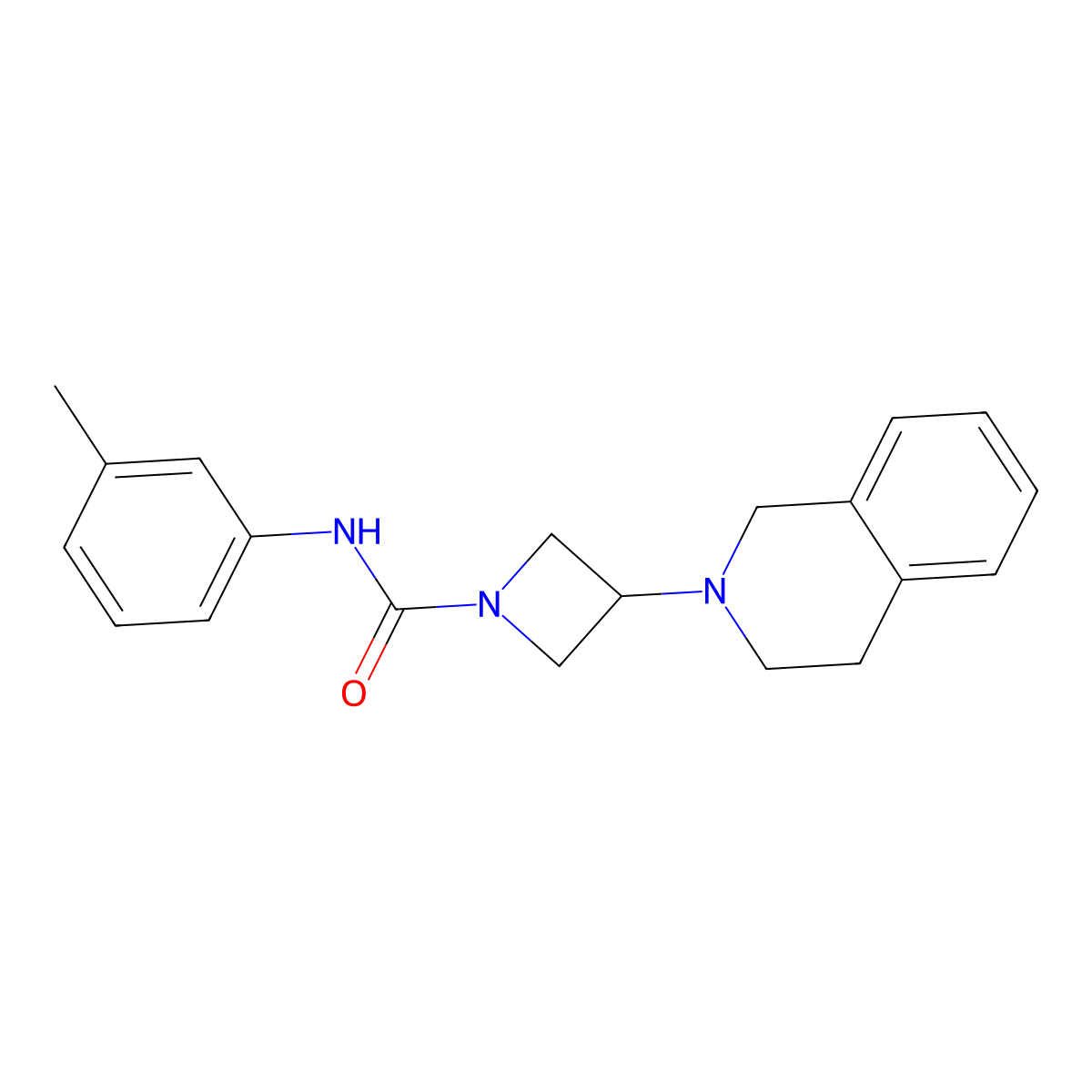 3-(3,4-dihydroisoquinolin-2(1H)-yl)-N-(m-tolyl)azetidine-1-carboxamide molecular structure, CAS 2034526-37-7