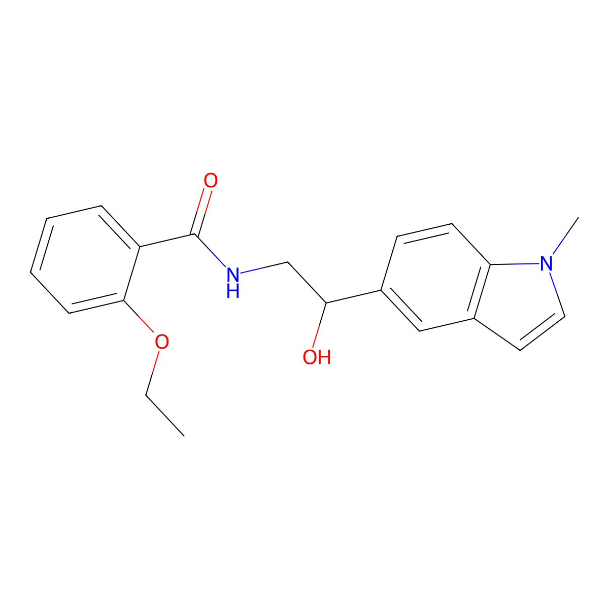 2-ethoxy-N-(2-hydroxy-2-(1-methyl-1H-indol-5-yl)ethyl)benzamide molecular structure, CAS 2034526-64-0