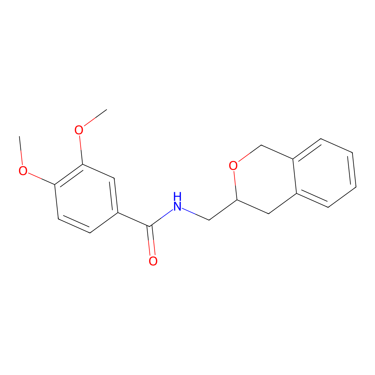 N-(isochroman-3-ylmethyl)-3,4-dimethoxybenzamide molecular structure, CAS 2034526-66-2