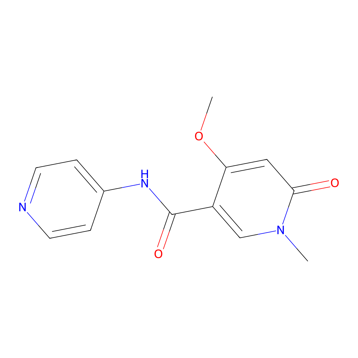 4-methoxy-1-methyl-6-oxo-N-(pyridin-4-yl)-1,6-dihydropyridine-3-carboxamide molecular structure, CAS 2034526-70-8