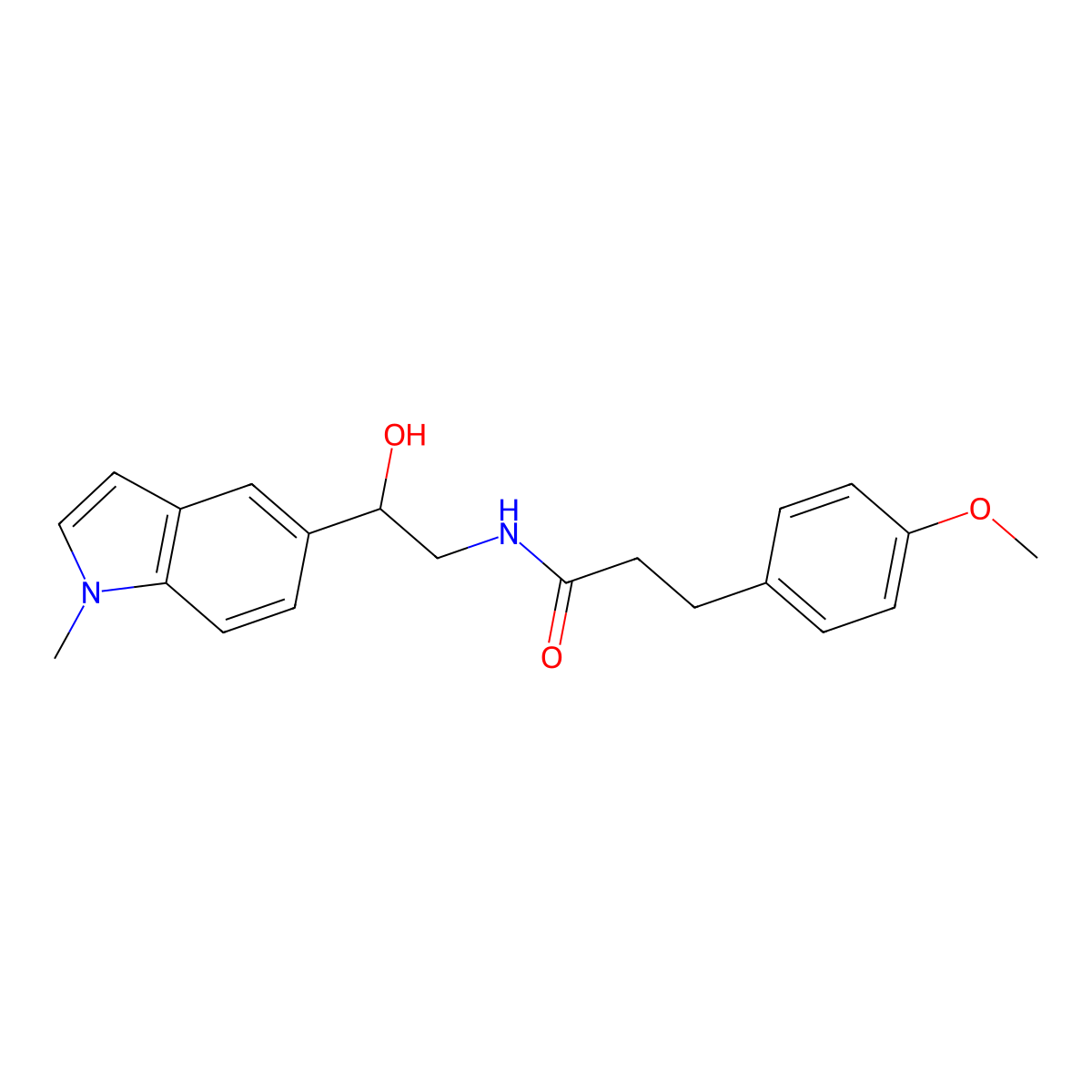 N-[2-hydroxy-2-(1-methyl-1H-indol-5-yl)ethyl]-3-(4-methoxyphenyl)propanamide molecular structure, CAS 2034526-74-2