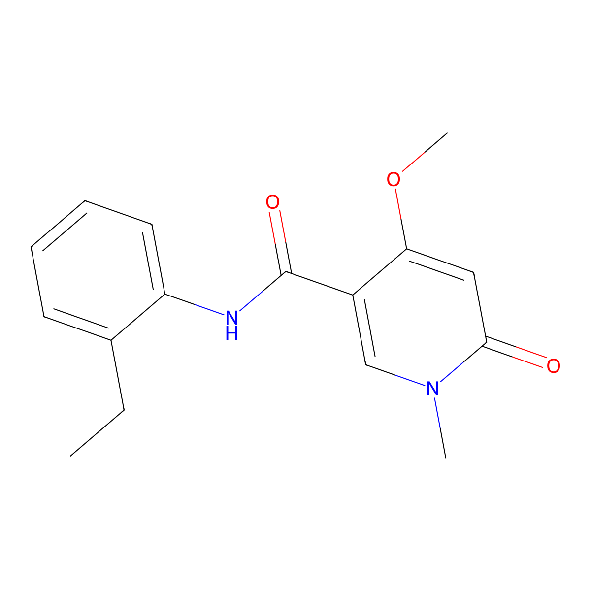 N-(2-ethylphenyl)-4-methoxy-1-methyl-6-oxo-1,6-dihydropyridine-3-carboxamide molecular structure, CAS 2034526-75-3