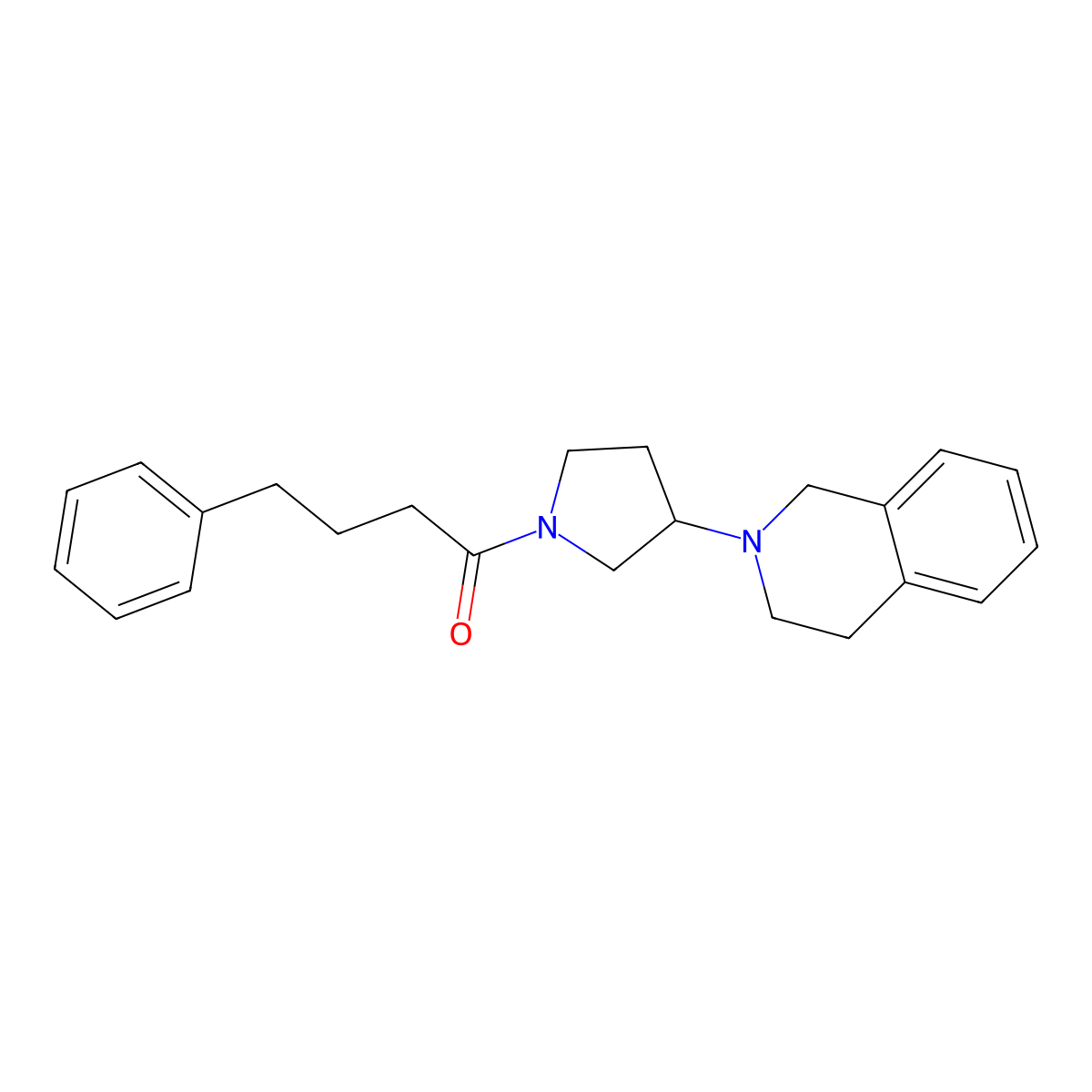 1-(3-(3,4-dihydroisoquinolin-2(1H)-yl)pyrrolidin-1-yl)-4-phenylbutan-1-one molecular structure, CAS 2034526-88-8