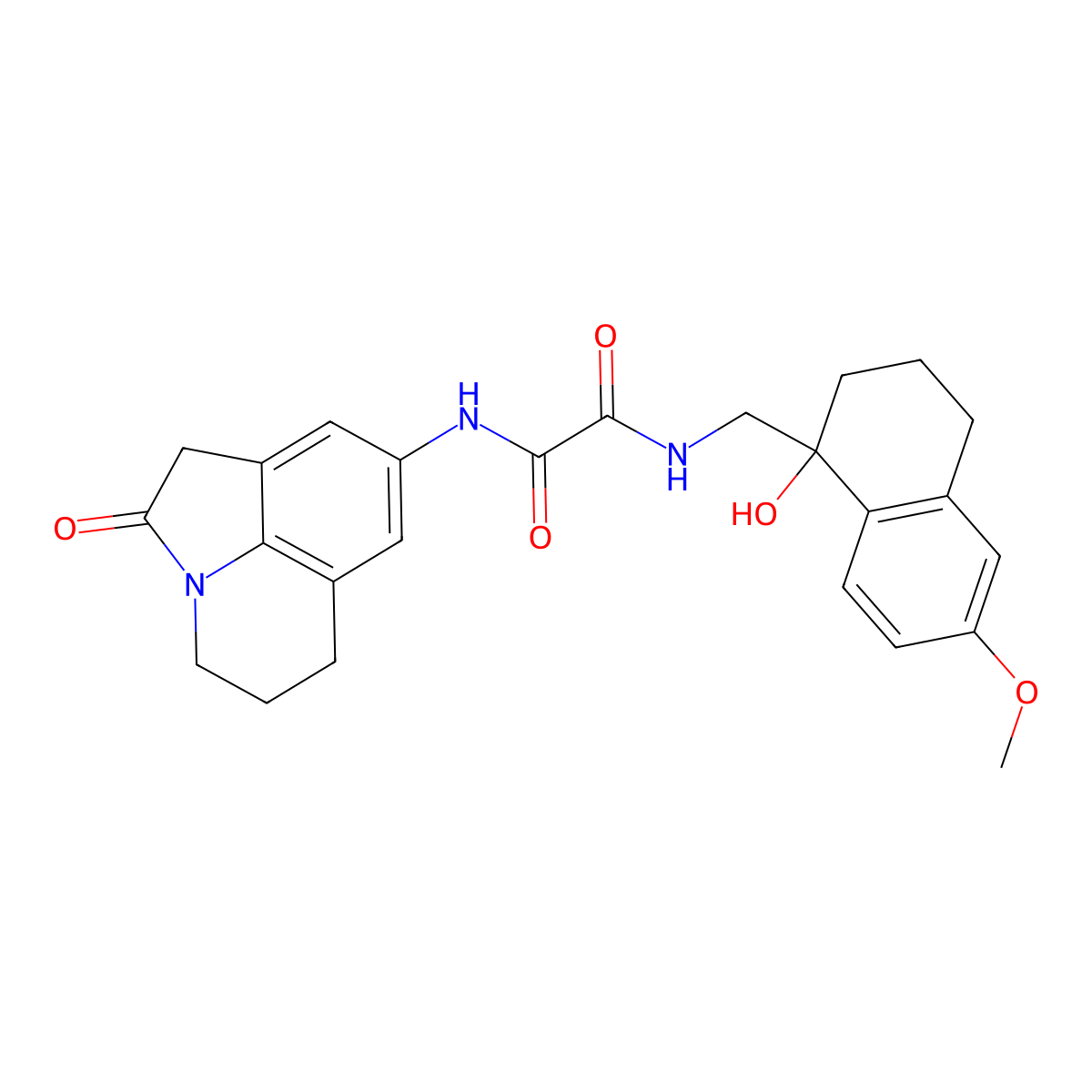N'-[(1-hydroxy-6-methoxy-1,2,3,4-tetrahydronaphthalen-1-yl)methyl]-N-{2-oxo-1-azatricyclo[6.3.1.0^{4,12}]dodeca-4,6,8(12)-trien-6-yl}ethanediamide molecular structure, CAS 2034527-10-9