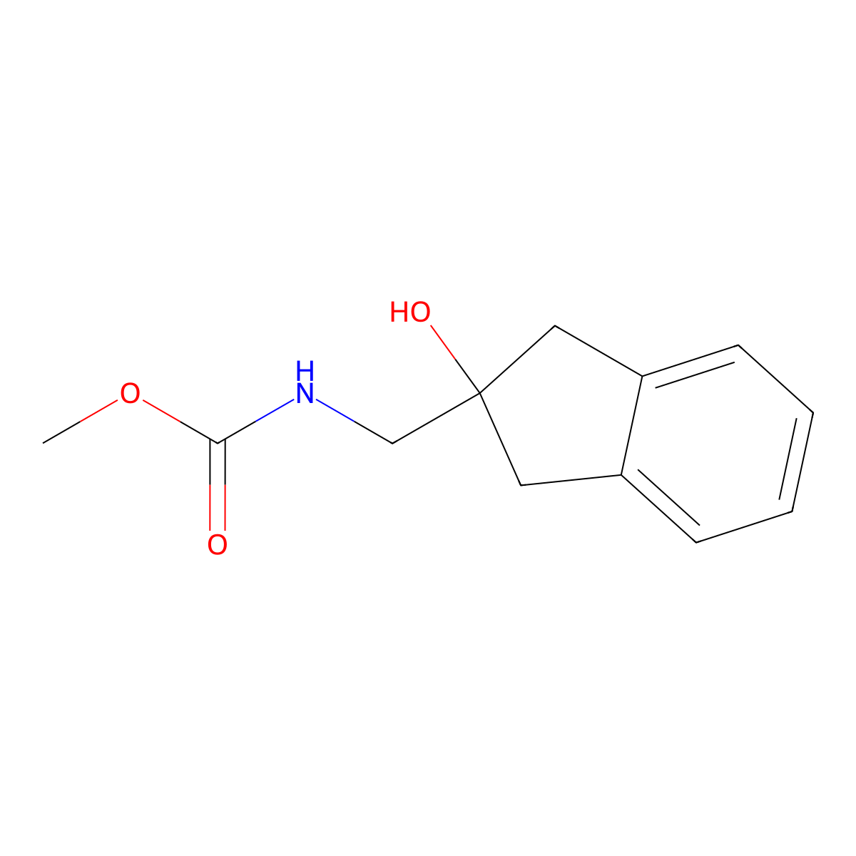 methyl ((2-hydroxy-2,3-dihydro-1H-inden-2-yl)methyl)carbamate molecular structure, CAS 2034527-16-5