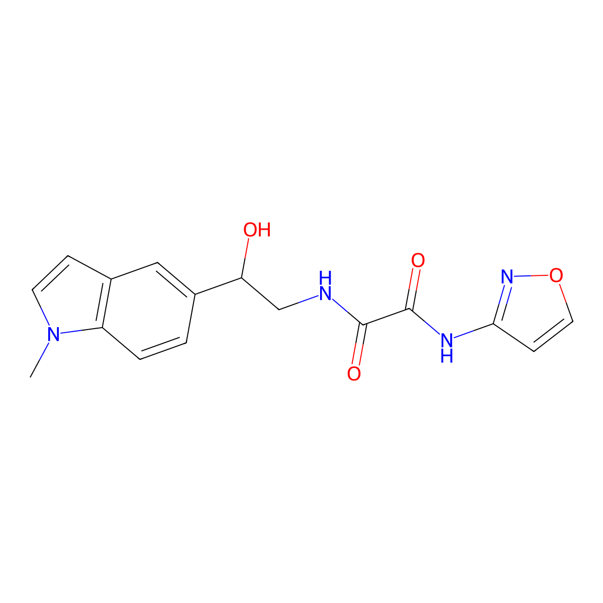 N1-(2-hydroxy-2-(1-methyl-1H-indol-5-yl)ethyl)-N2-(isoxazol-3-yl)oxalamide molecular structure, CAS 2034527-22-3