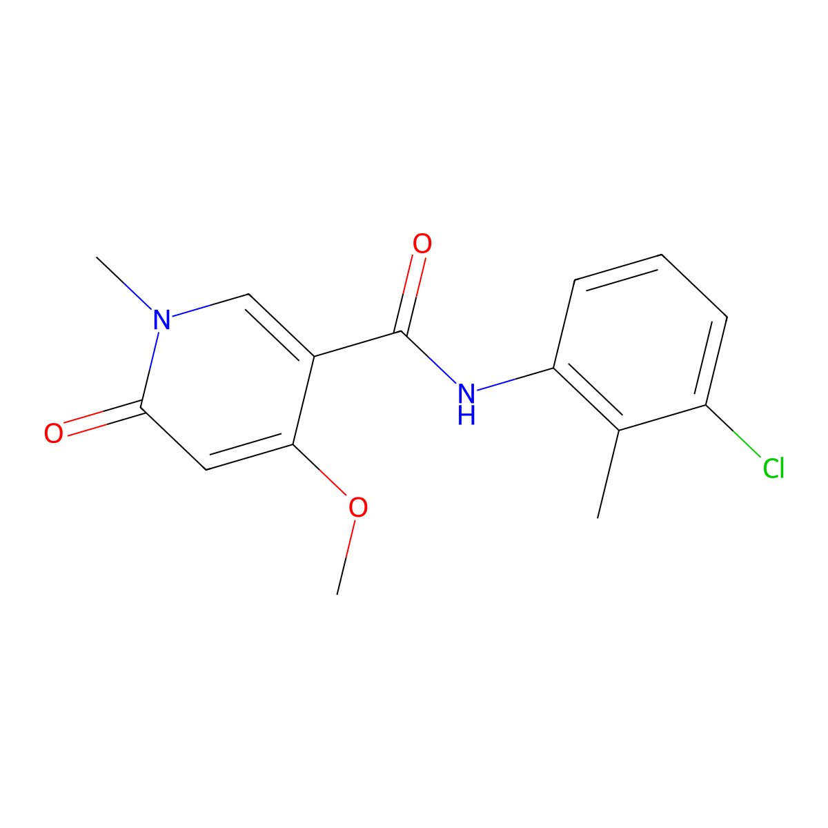 N-(3-chloro-2-methylphenyl)-4-methoxy-1-methyl-6-oxo-1,6-dihydropyridine-3-carboxamide molecular structure, CAS 2034527-43-8