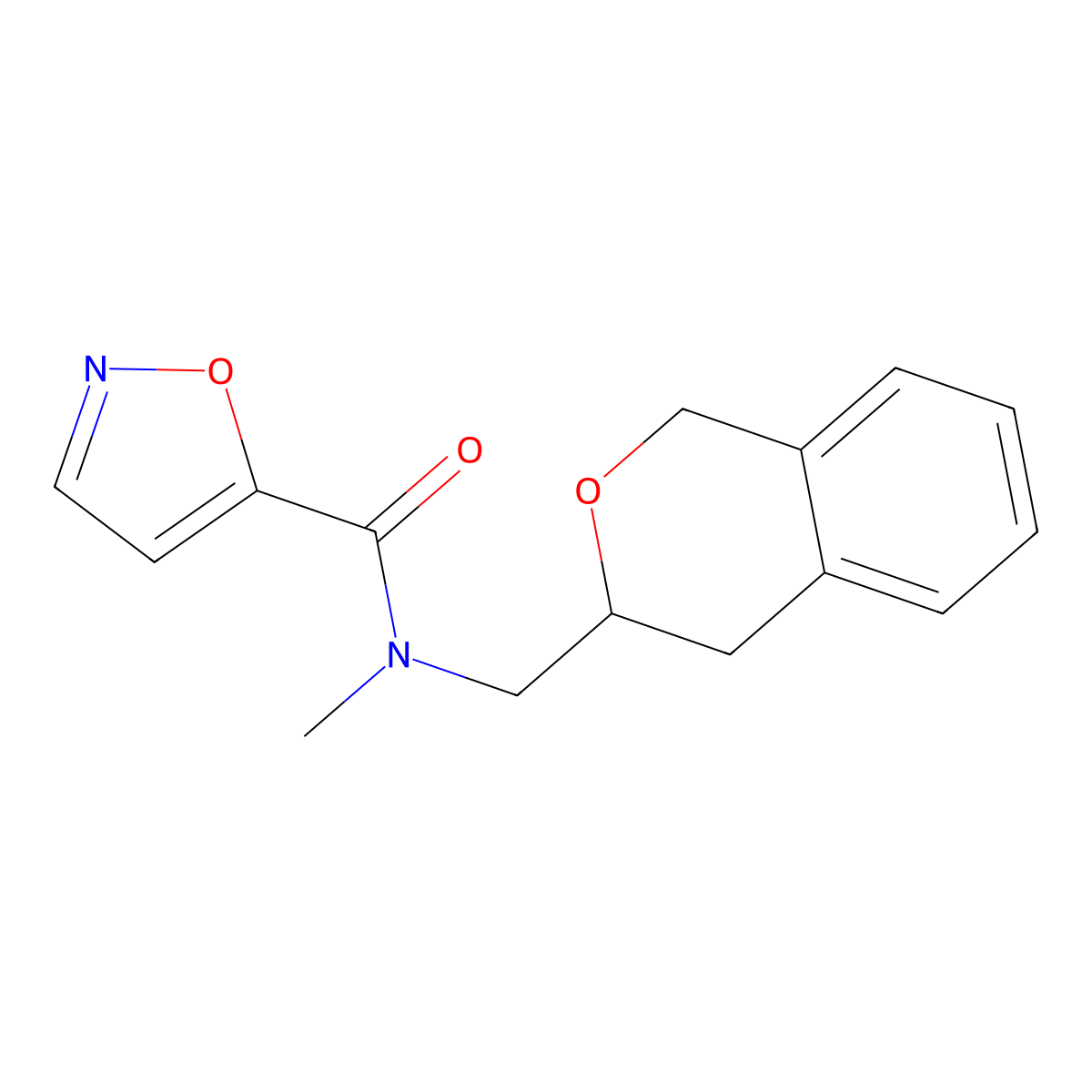 N-(isochroman-3-ylmethyl)-N-methylisoxazole-5-carboxamide molecular structure, CAS 2034527-44-9