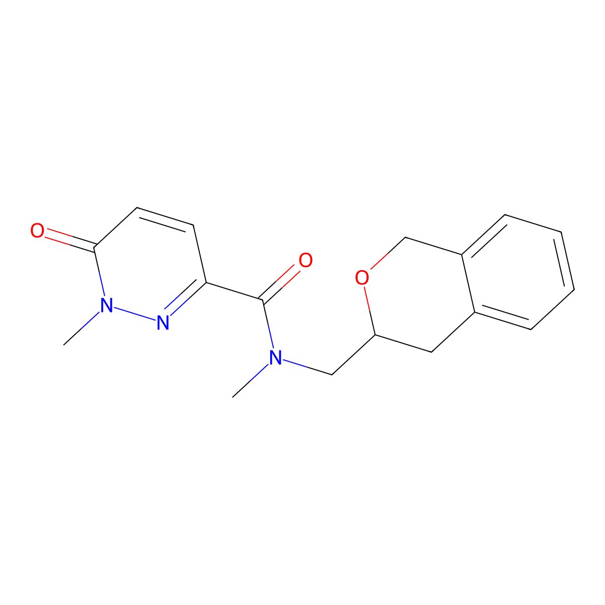 N-(isochroman-3-ylmethyl)-N,1-dimethyl-6-oxo-1,6-dihydropyridazine-3-carboxamide molecular structure, CAS 2034527-51-8