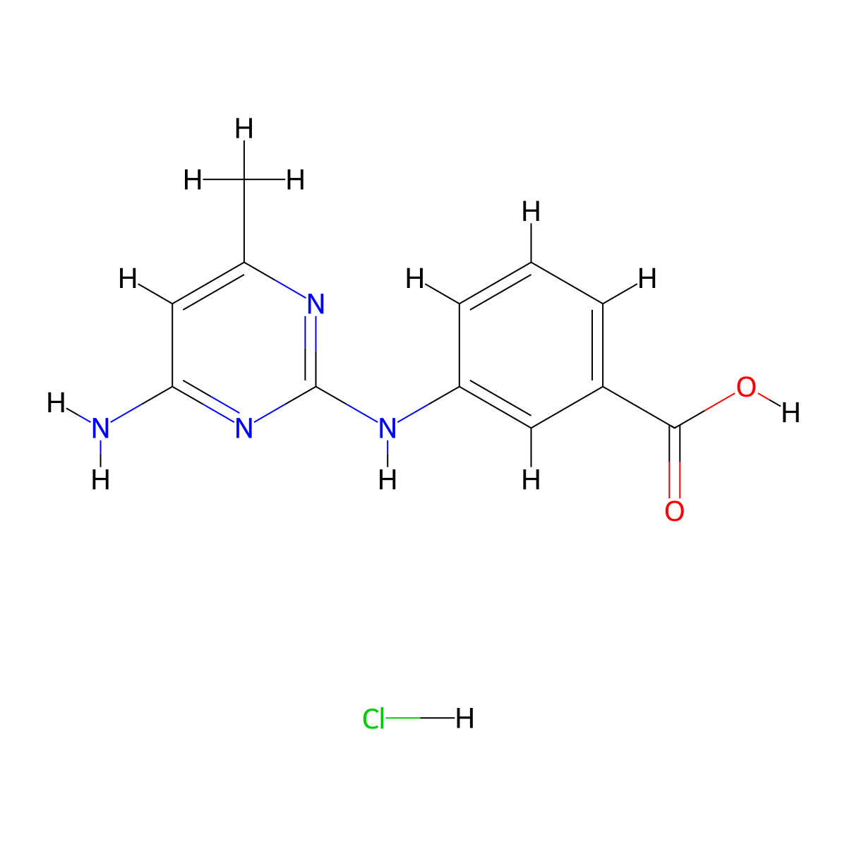 3-((4-Amino-6-methylpyrimidin-2-yl)amino)benzoic acid hydrochloride molecular structure, CAS 2034527-77-8
