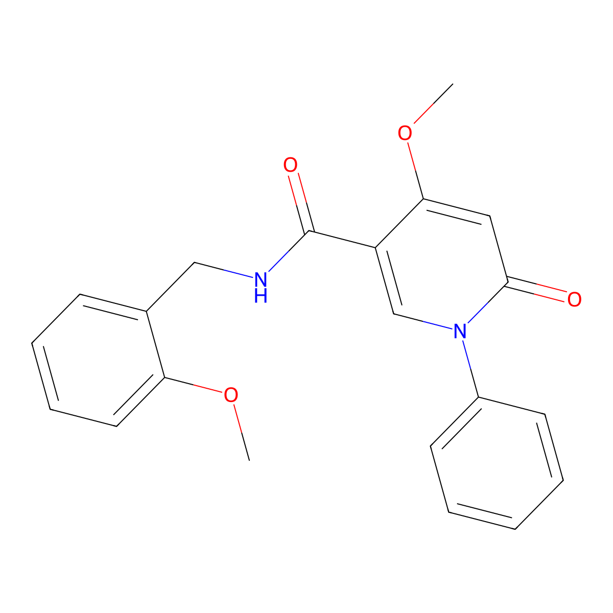 4-methoxy-N-(2-methoxybenzyl)-6-oxo-1-phenyl-1,6-dihydropyridine-3-carboxamide molecular structure, CAS 2034528-22-6