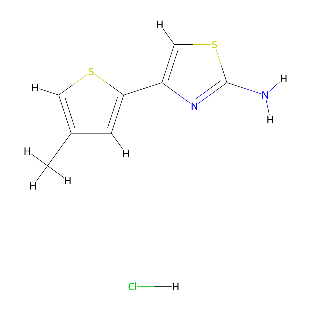 4-(4-Methylthiophen-2-yl)thiazol-2-amine hydrochloride molecular structure, CAS 2034528-39-5