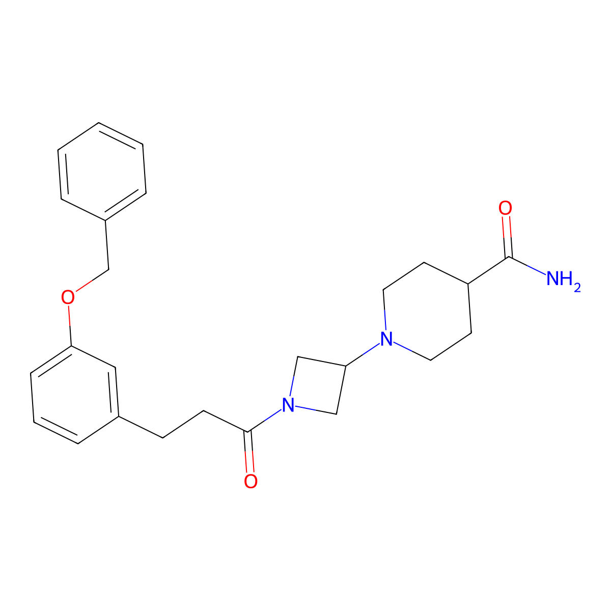 1-(1-(3-(3-(Benzyloxy)phenyl)propanoyl)azetidin-3-yl)piperidine-4-carboxamide molecular structure, CAS 2034528-99-7