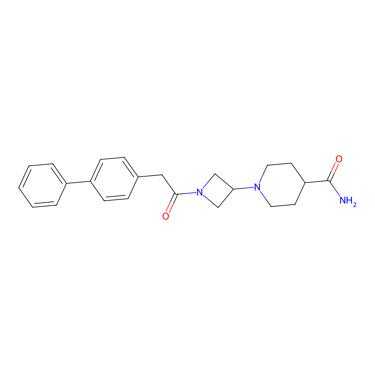 1-(1-(2-([1,1'-Biphenyl]-4-yl)acetyl)azetidin-3-yl)piperidine-4-carboxamide molecular structure, CAS 2034529-19-4