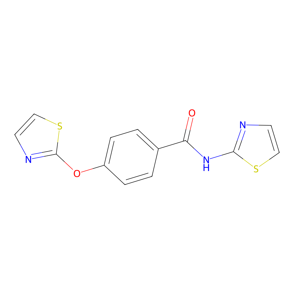 N-(thiazol-2-yl)-4-(thiazol-2-yloxy)benzamide molecular structure, CAS 2034529-37-6