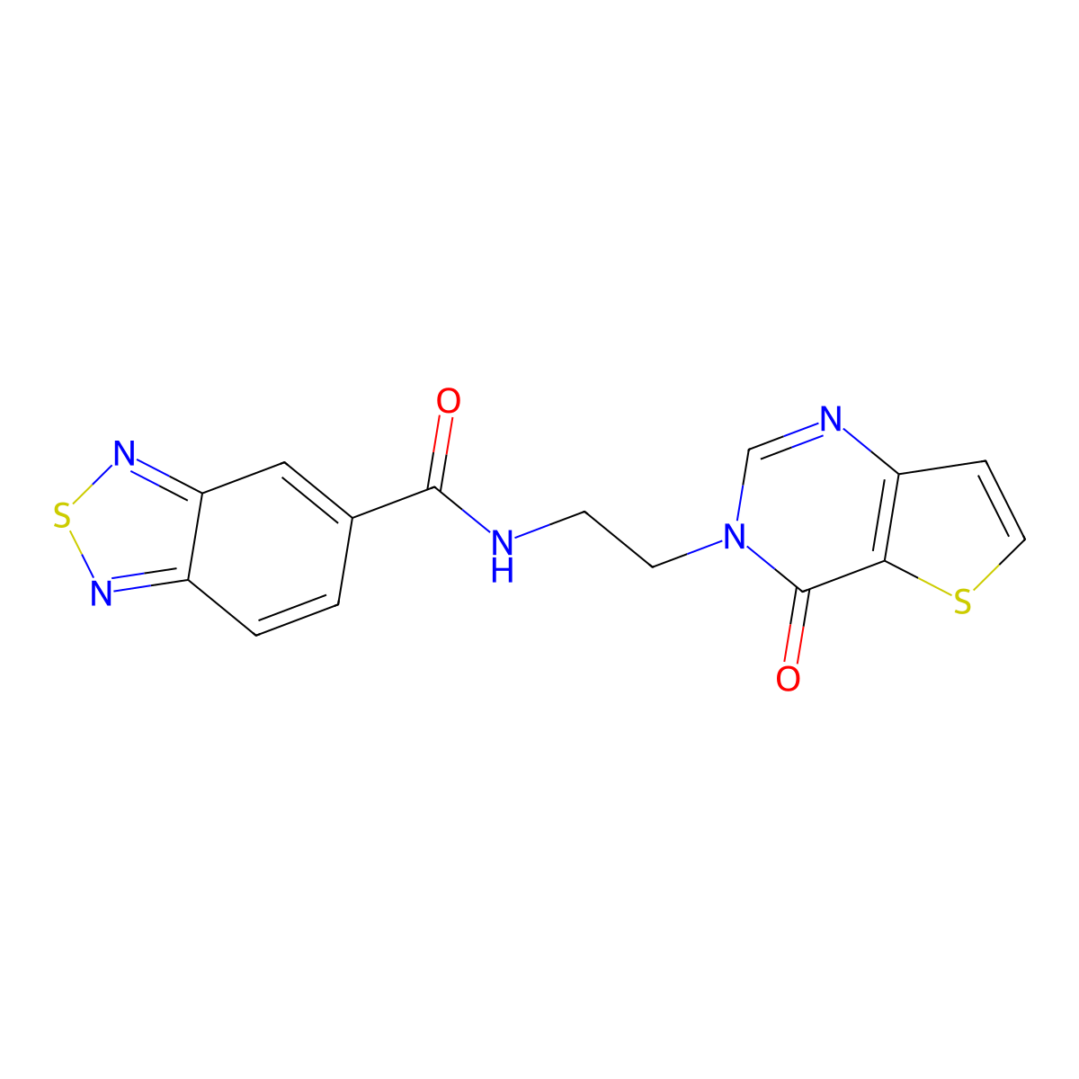 N-(2-(4-oxothieno[3,2-d]pyrimidin-3(4H)-yl)ethyl)benzo[c][1,2,5]thiadiazole-5-carboxamide molecular structure, CAS 2034529-83-2