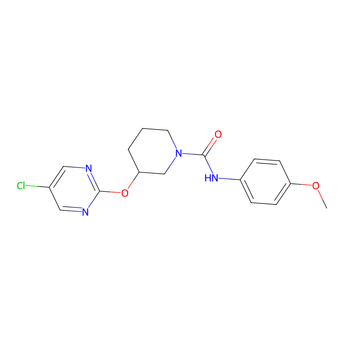 3-[(5-chloropyrimidin-2-yl)oxy]-N-(4-methoxyphenyl)piperidine-1-carboxamide molecular structure, CAS 2034530-16-8