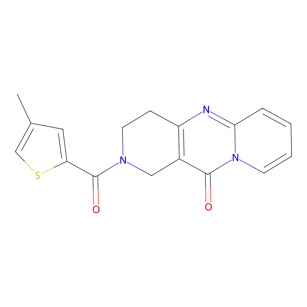 2-(4-methylthiophene-2-carbonyl)-3,4-dihydro-1H-dipyrido[1,2-a:4',3'-d]pyrimidin-11(2H)-one molecular structure, CAS 2034530-38-4