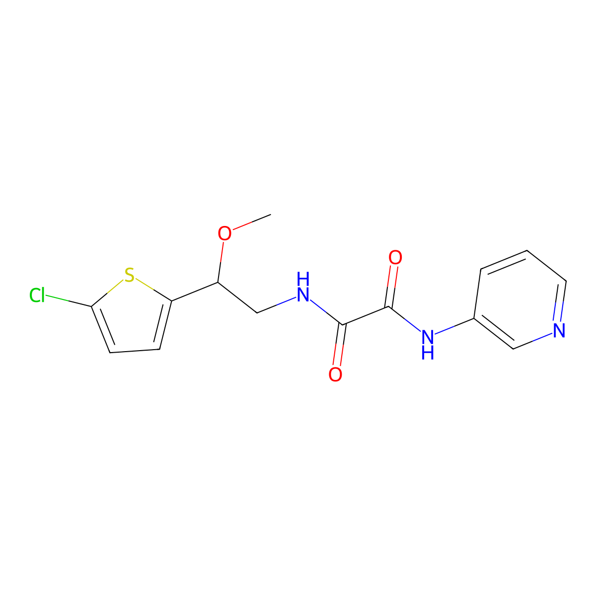 N1-(2-(5-chlorothiophen-2-yl)-2-methoxyethyl)-N2-(pyridin-3-yl)oxalamide molecular structure, CAS 2034530-42-0