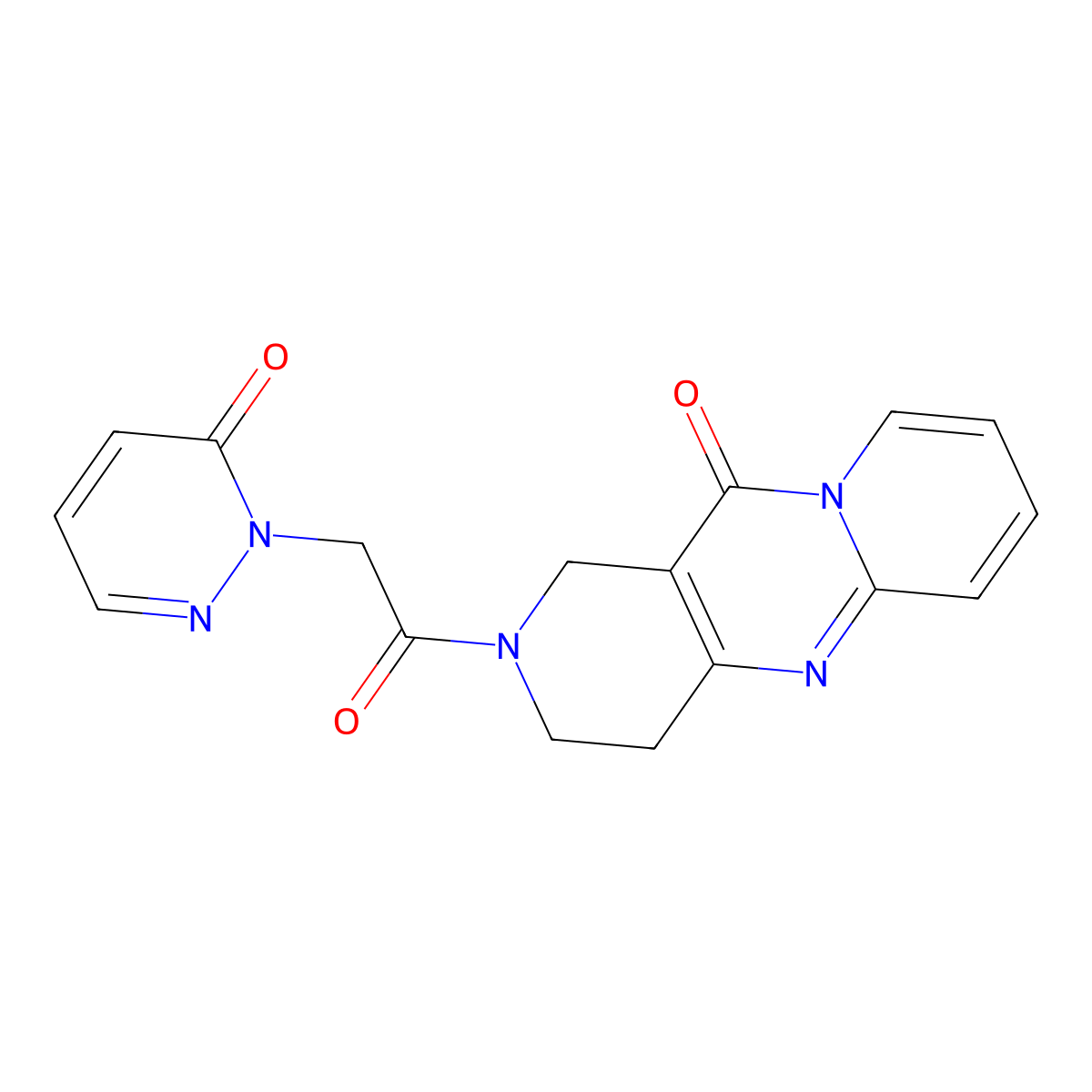5-[2-(6-Oxo-1,6-dihydropyridazin-1-yl)acetyl]-1,5,9-triazatricyclo[8.4.0.0^{3,8}]tetradeca-3(8),9,11,13-tetraen-2-one molecular structure, CAS 2034530-45-3