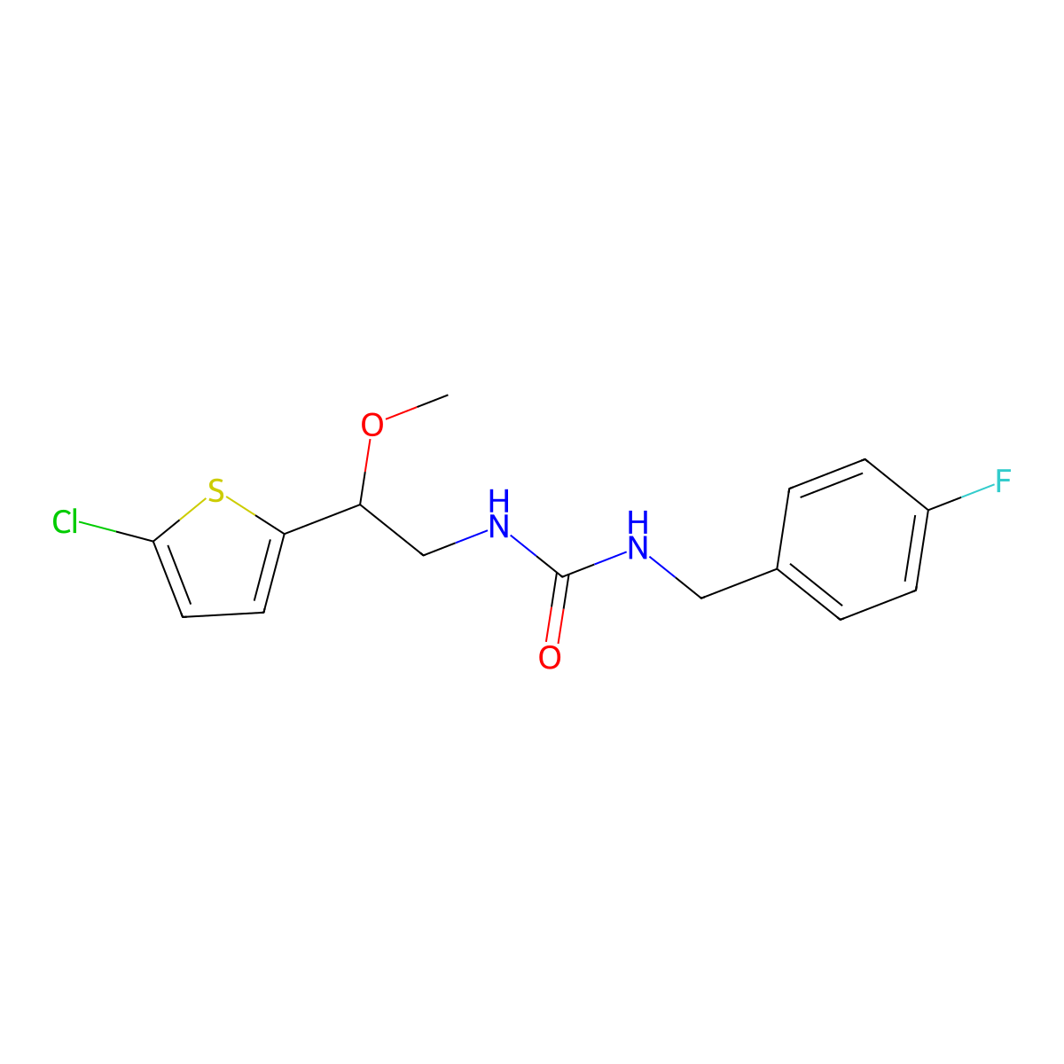 1-(2-(5-Chlorothiophen-2-yl)-2-methoxyethyl)-3-(4-fluorobenzyl)urea molecular structure, CAS 2034530-62-4