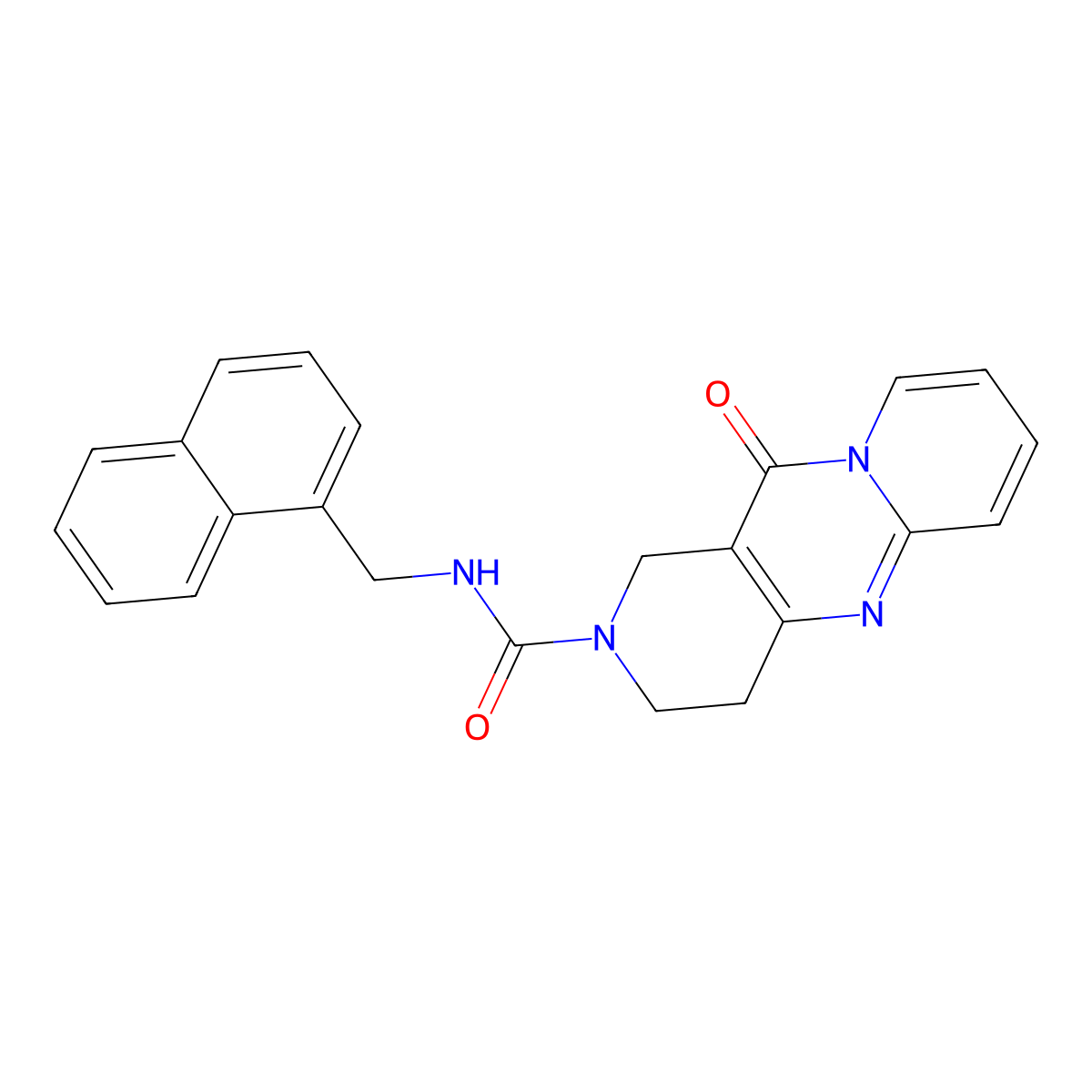 N-(naphthalen-1-ylmethyl)-11-oxo-3,4-dihydro-1H-dipyrido[1,2-a:4',3'-d]pyrimidine-2(11H)-carboxamide molecular structure, CAS 2034530-70-4