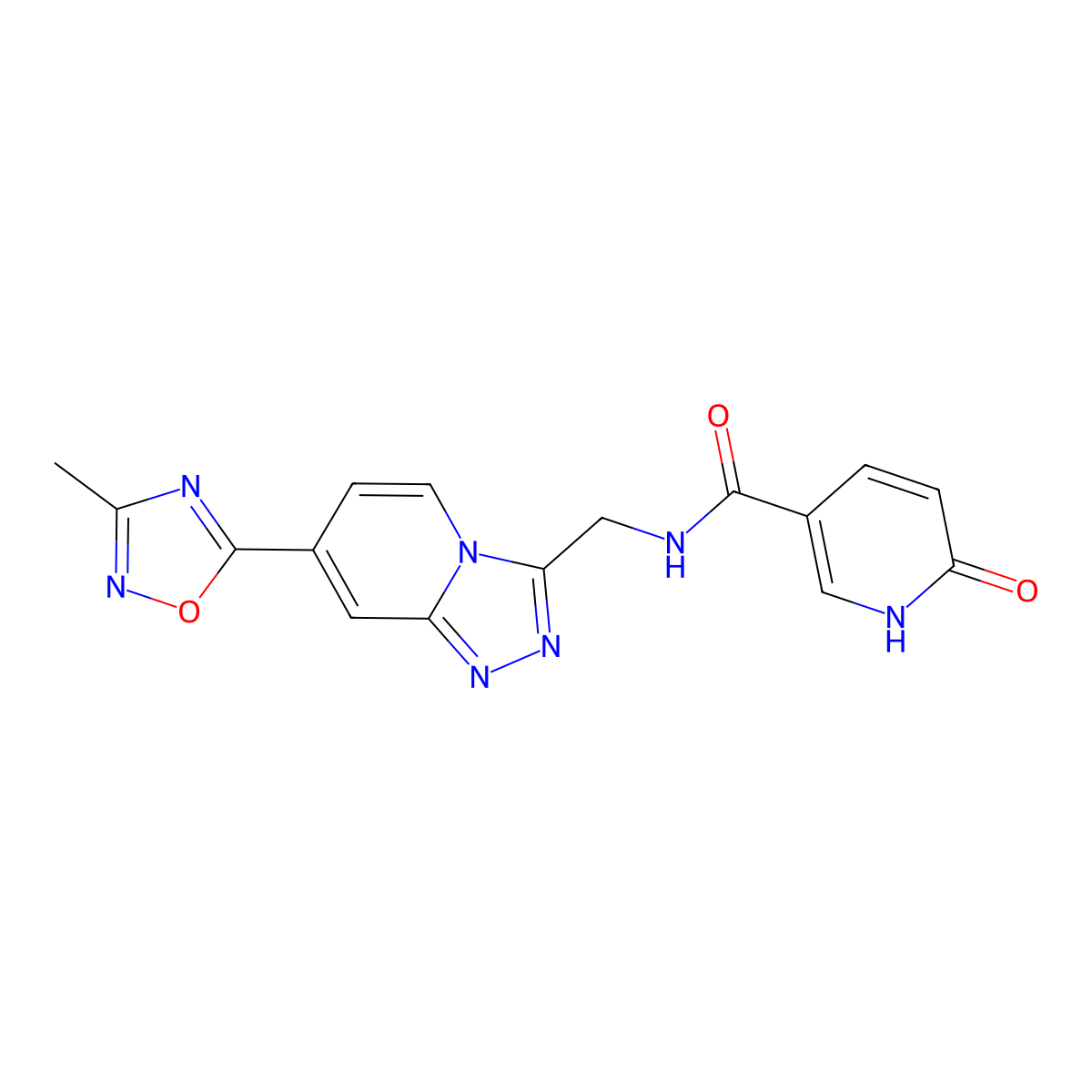 N-((7-(3-methyl-1,2,4-oxadiazol-5-yl)-[1,2,4]triazolo[4,3-a]pyridin-3-yl)methyl)-6-oxo-1,6-dihydropyridine-3-carboxamide molecular structure, CAS 2034530-88-4