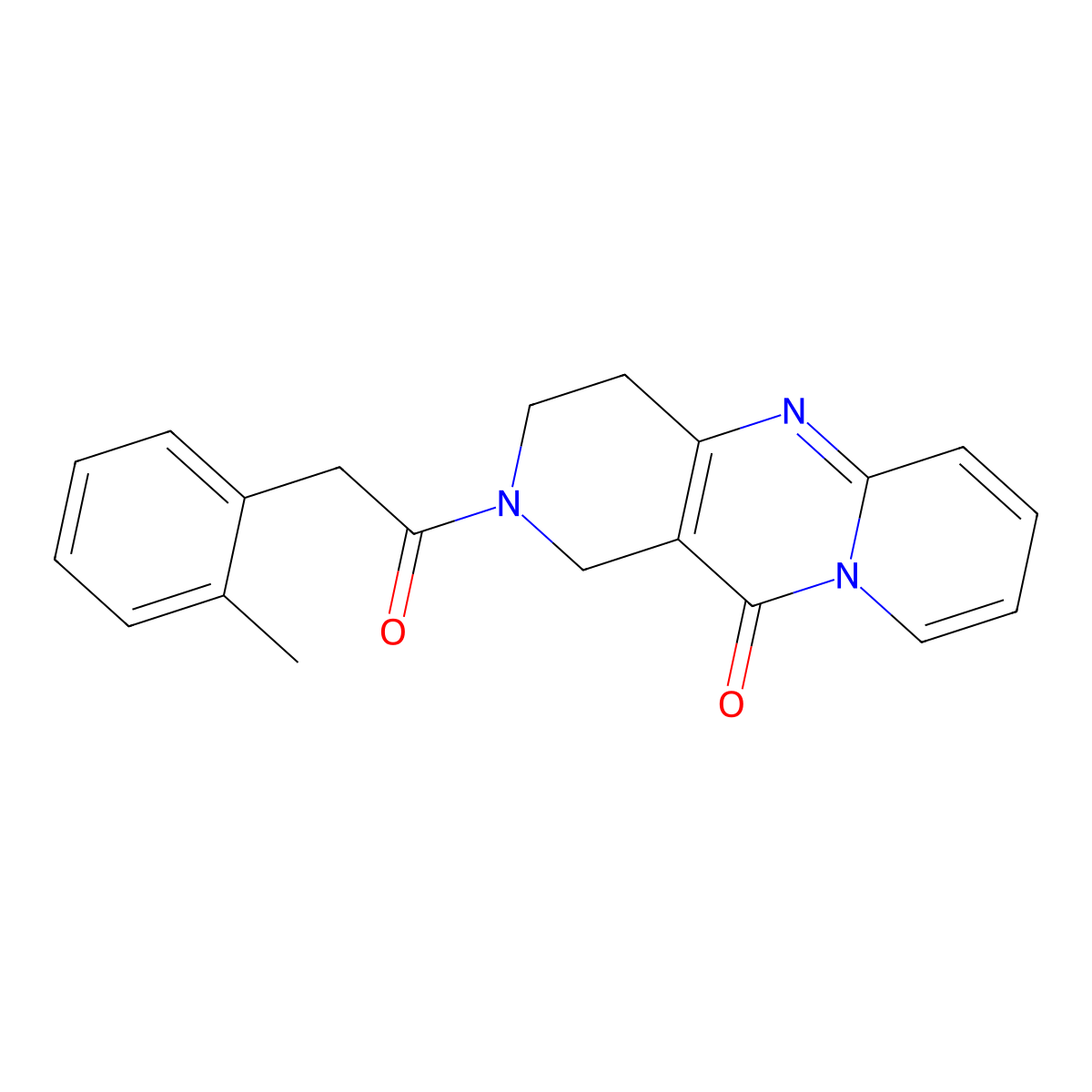 5-[2-(2-Methylphenyl)acetyl]-1,5,9-triazatricyclo[8.4.0.0^{3,8}]tetradeca-3(8),9,11,13-tetraen-2-one molecular structure, CAS 2034531-09-2