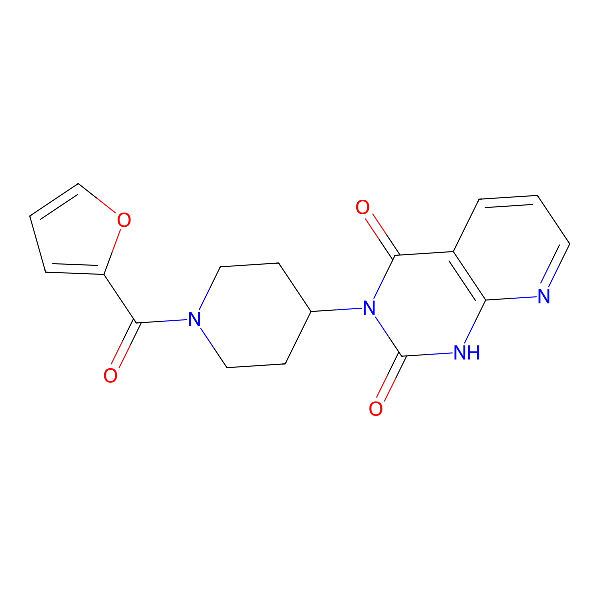 3-(1-(furan-2-carbonyl)piperidin-4-yl)pyrido[2,3-d]pyrimidine-2,4(1H,3H)-dione molecular structure, CAS 2034531-15-0