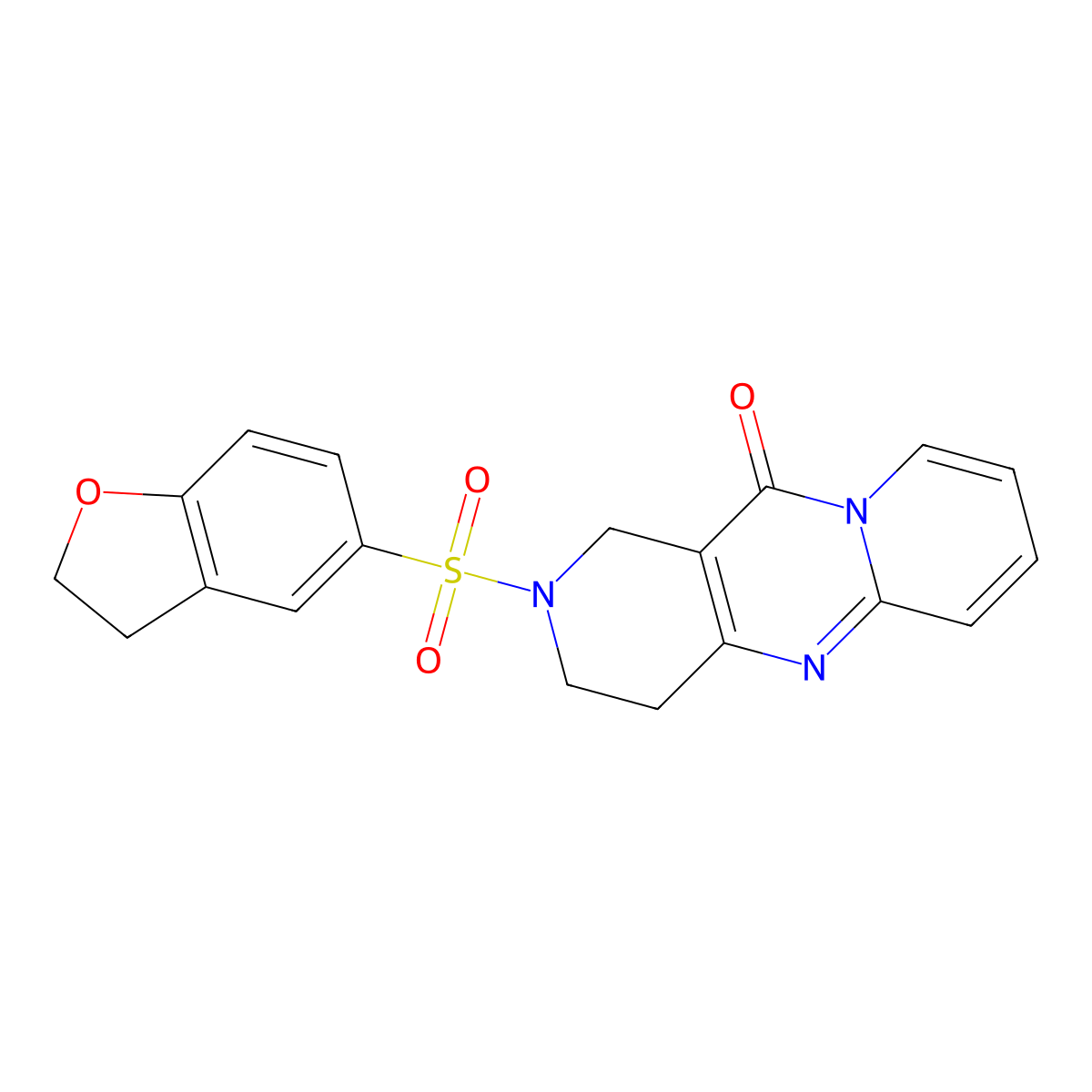5-(2,3-Dihydro-1-benzofuran-5-sulfonyl)-1,5,9-triazatricyclo[8.4.0.0^{3,8}]tetradeca-3(8),9,11,13-tetraen-2-one molecular structure, CAS 2034531-47-8