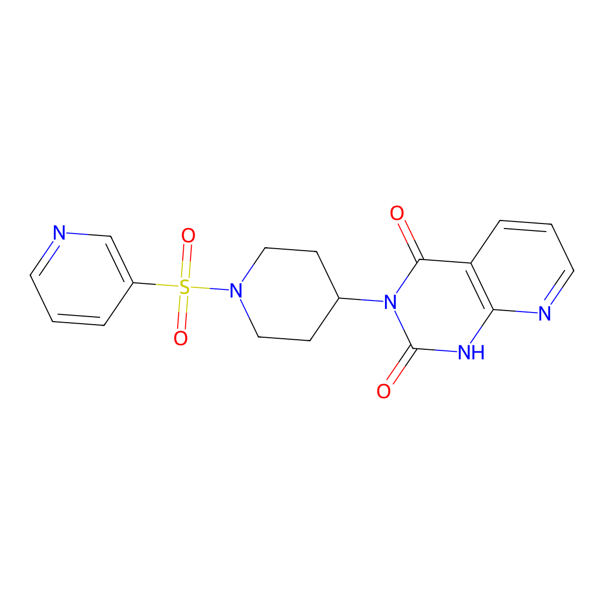 3-(1-(pyridin-3-ylsulfonyl)piperidin-4-yl)pyrido[2,3-d]pyrimidine-2,4(1H,3H)-dione molecular structure, CAS 2034531-48-9