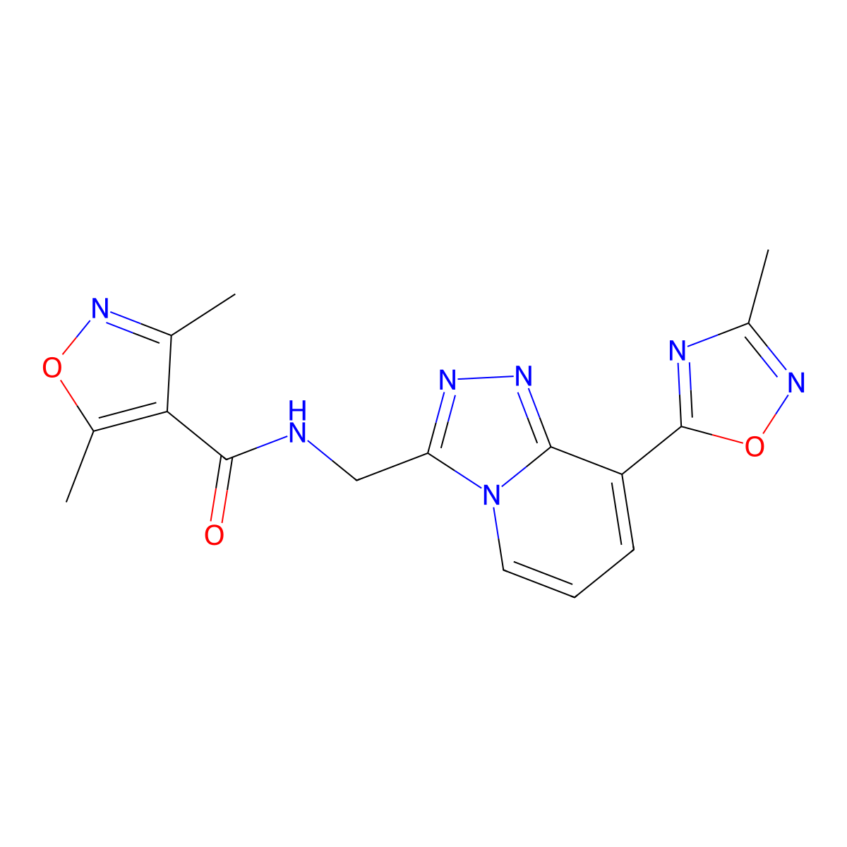 3,5-dimethyl-N-((8-(3-methyl-1,2,4-oxadiazol-5-yl)-[1,2,4]triazolo[4,3-a]pyridin-3-yl)methyl)isoxazole-4-carboxamide molecular structure, CAS 2034531-55-8
