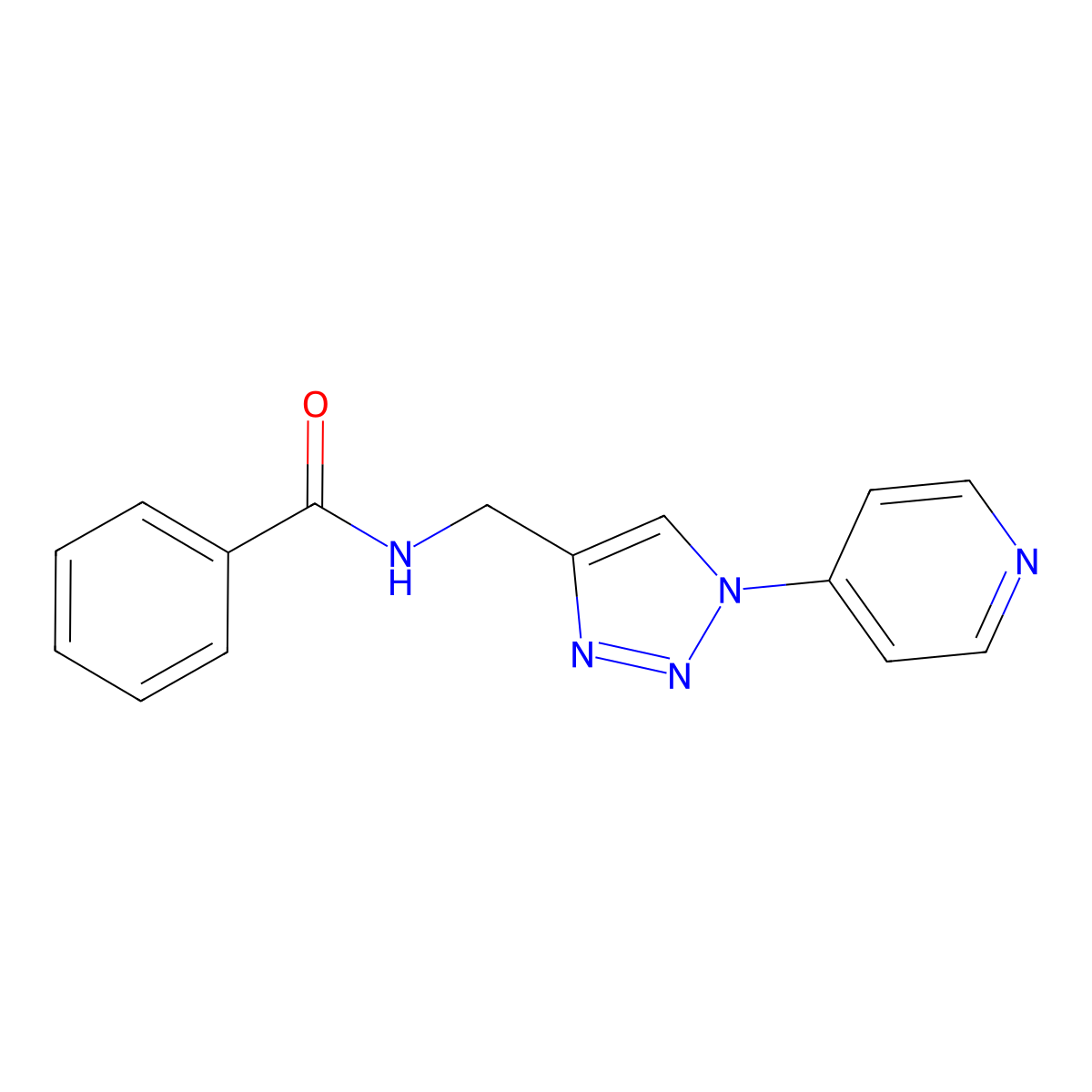 N-{[1-(pyridin-4-yl)-1H-1,2,3-triazol-4-yl]methyl}benzamide molecular structure, CAS 2034531-65-0