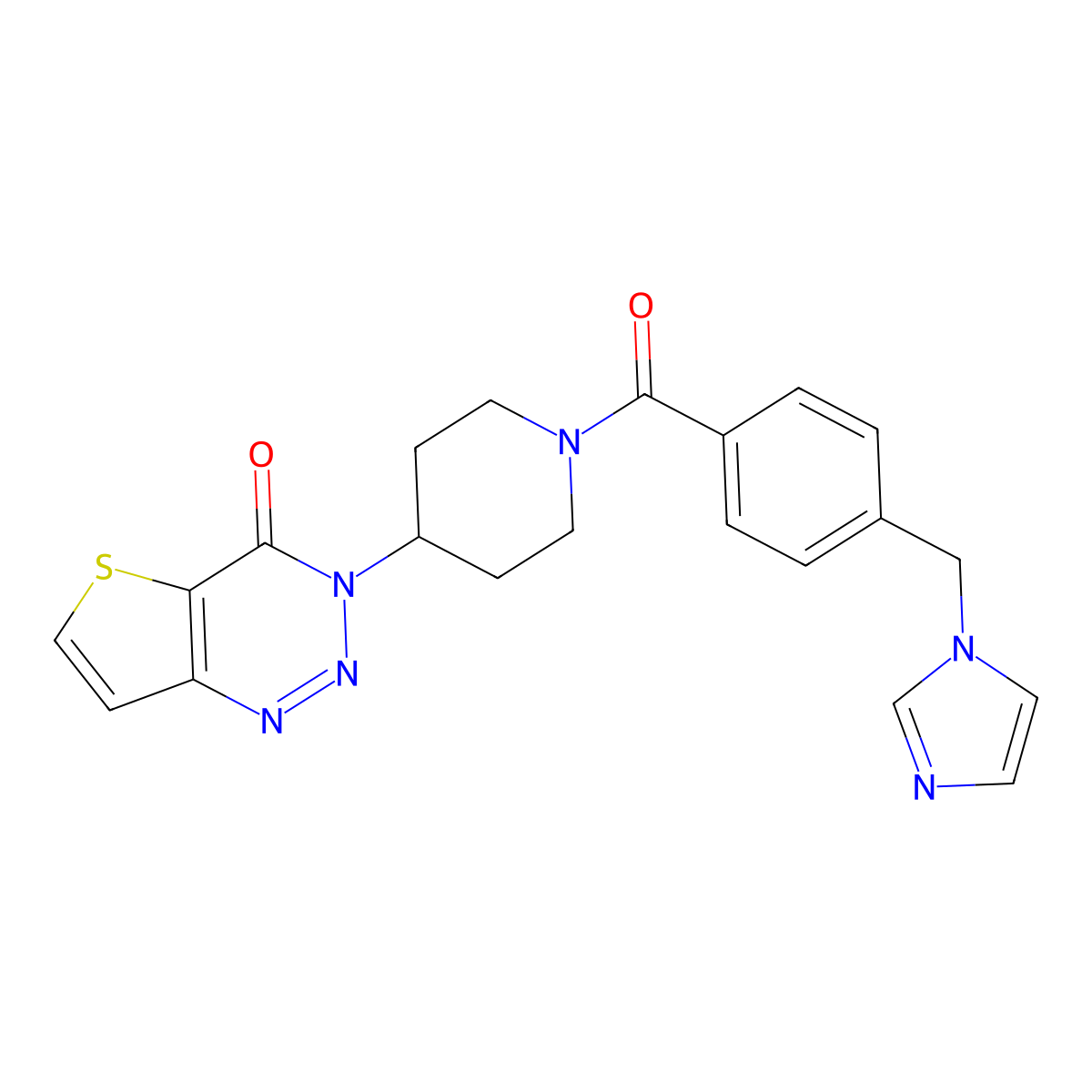 3-(1-(4-((1H-imidazol-1-yl)methyl)benzoyl)piperidin-4-yl)thieno[3,2-d][1,2,3]triazin-4(3H)-one molecular structure, CAS 2034531-77-4
