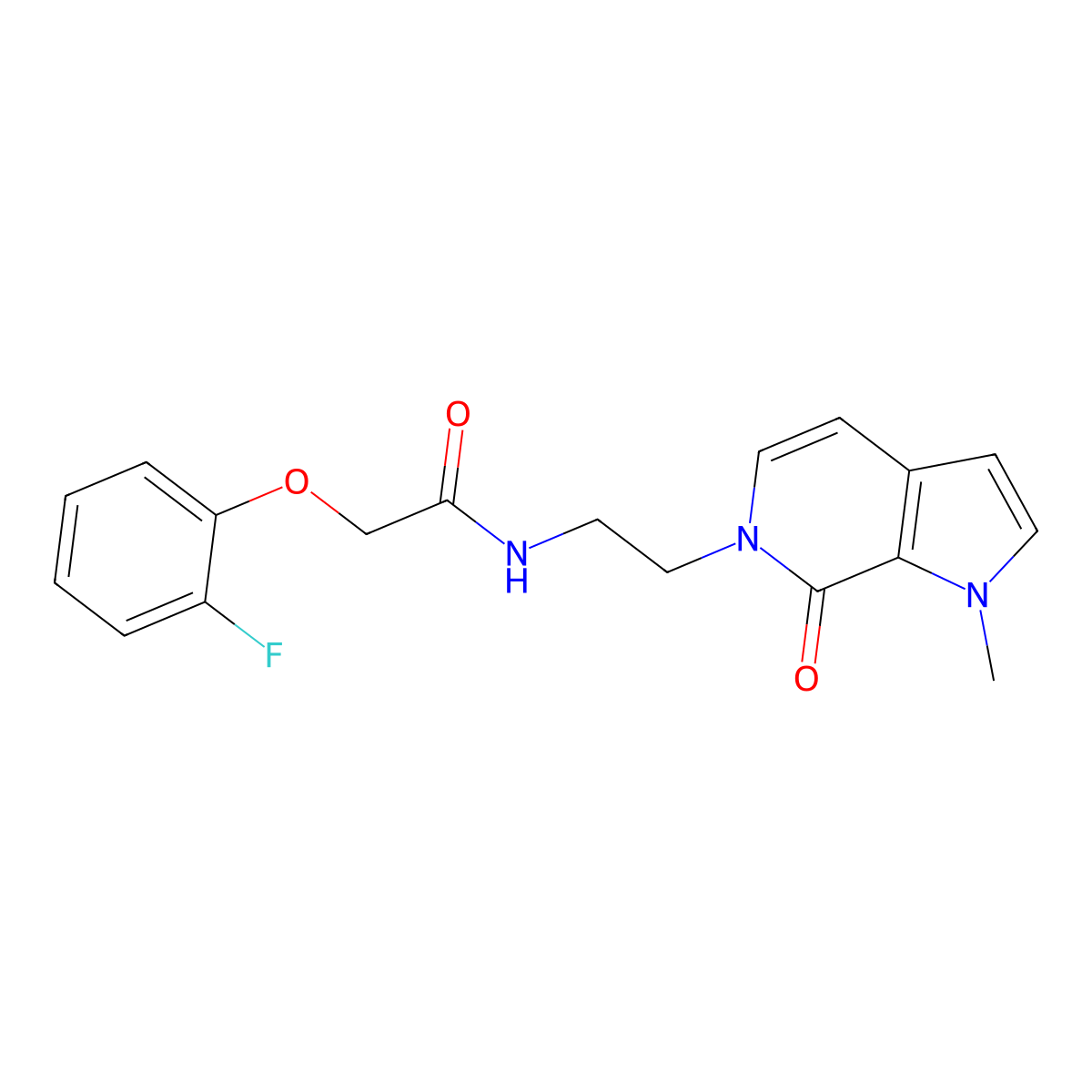 2-(2-fluorophenoxy)-N-(2-(1-methyl-7-oxo-1H-pyrrolo[2,3-c]pyridin-6(7H)-yl)ethyl)acetamide molecular structure, CAS 2034531-87-6