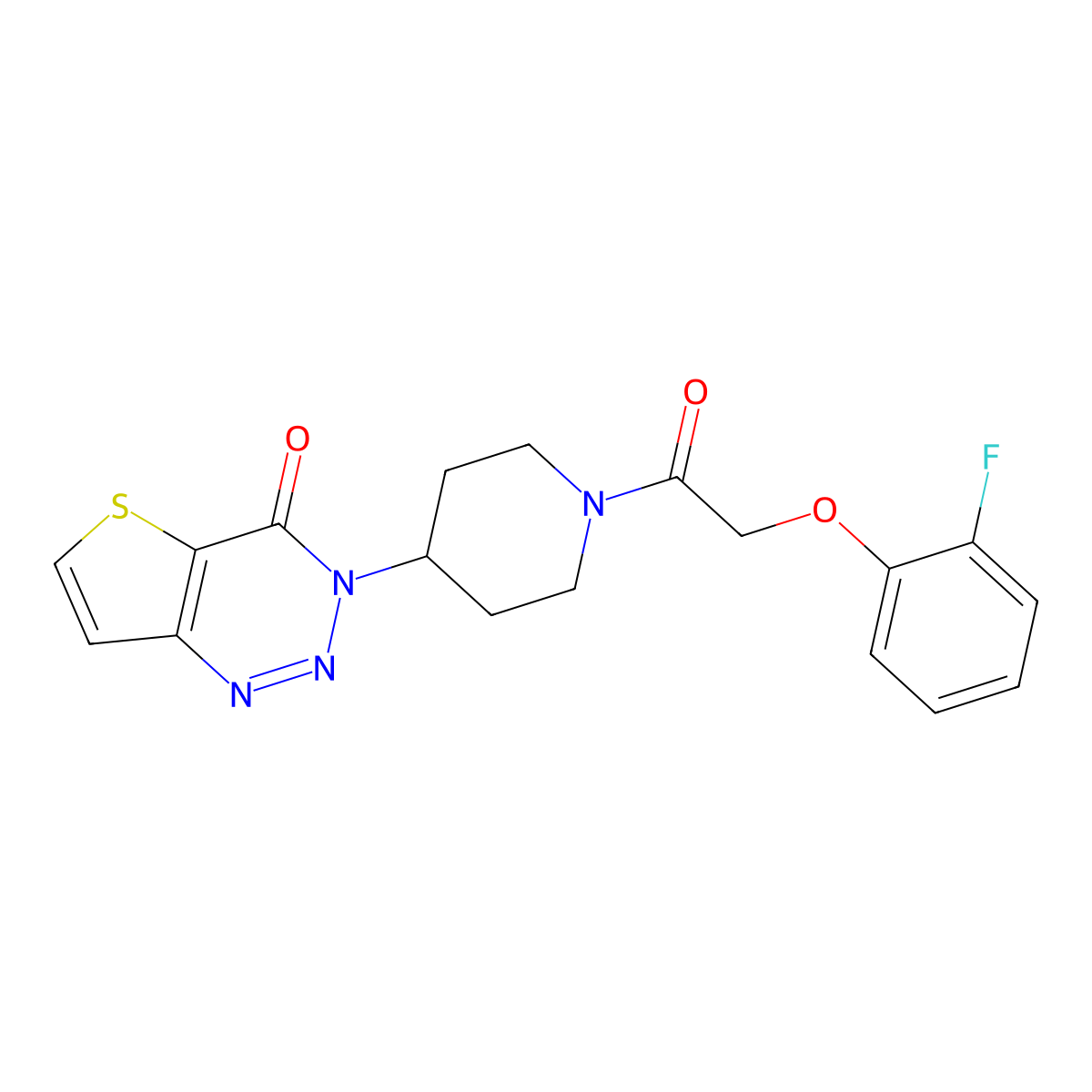 3-(1-(2-(2-fluorophenoxy)acetyl)piperidin-4-yl)thieno[3,2-d][1,2,3]triazin-4(3H)-one molecular structure, CAS 2034531-90-1