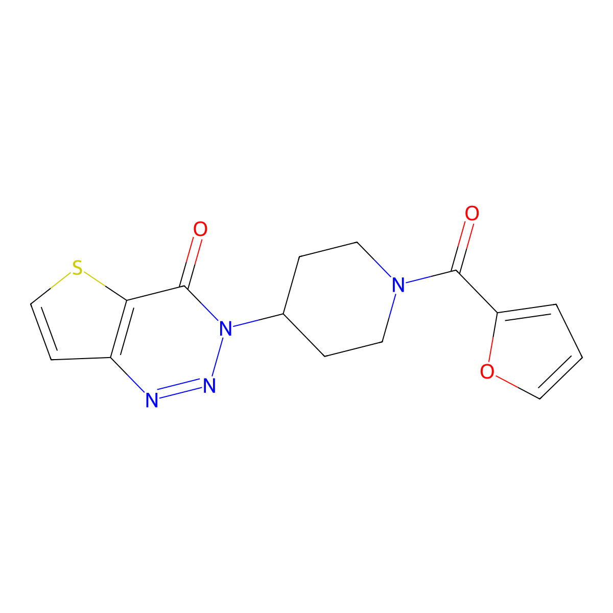 3-(1-(furan-2-carbonyl)piperidin-4-yl)thieno[3,2-d][1,2,3]triazin-4(3H)-one molecular structure, CAS 2034531-95-6
