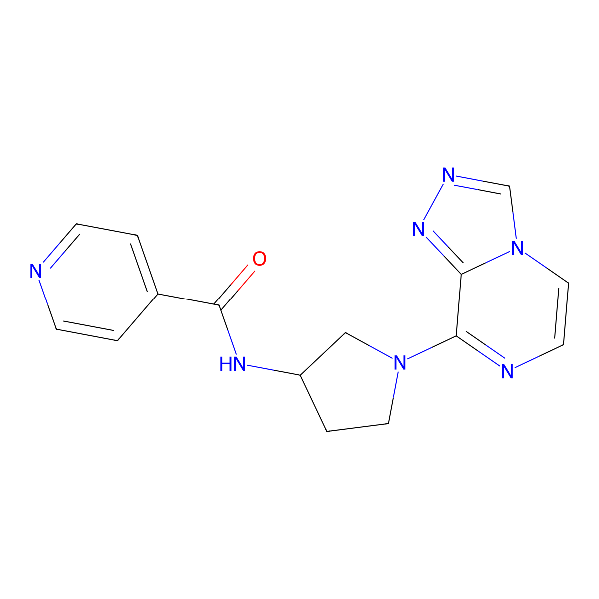 N-(1-([1,2,4]triazolo[4,3-a]pyrazin-8-yl)pyrrolidin-3-yl)isonicotinamide molecular structure, CAS 2034532-03-9