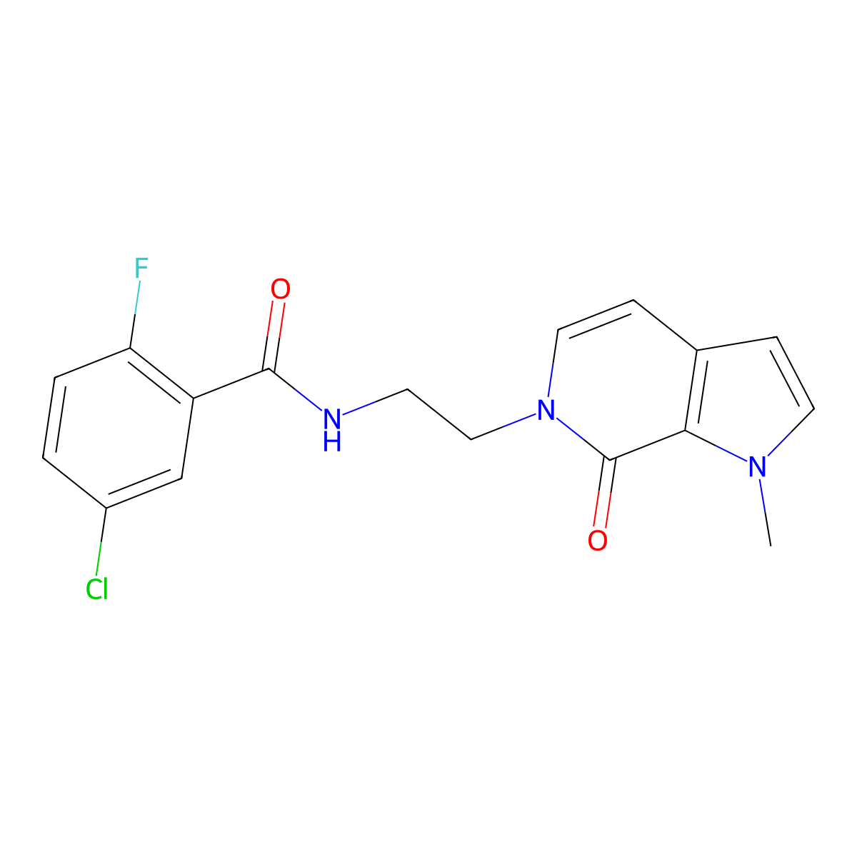5-chloro-2-fluoro-N-(2-(1-methyl-7-oxo-1H-pyrrolo[2,3-c]pyridin-6(7H)-yl)ethyl)benzamide molecular structure, CAS 2034532-27-7