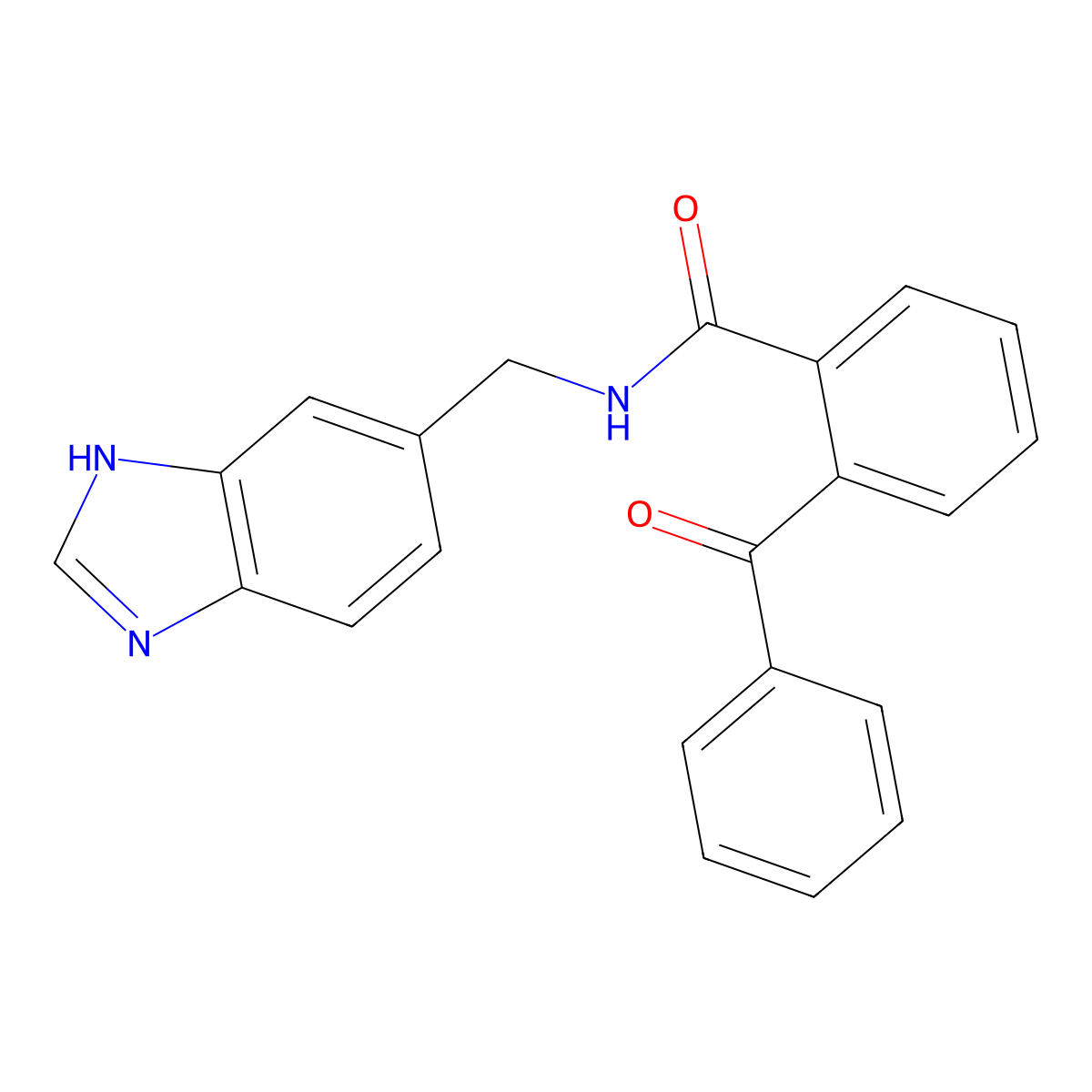 N-((1H-benzo[d]imidazol-5-yl)methyl)-2-benzoylbenzamide molecular structure, CAS 2034532-47-1