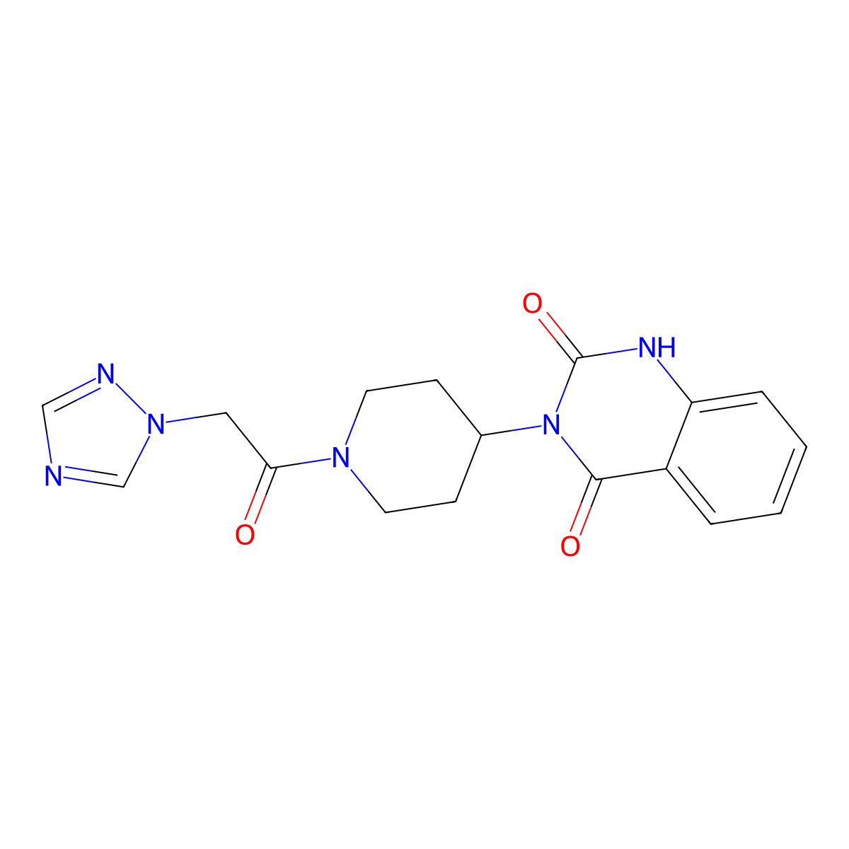 3-(1-(2-(1H-1,2,4-triazol-1-yl)acetyl)piperidin-4-yl)quinazoline-2,4(1H,3H)-dione molecular structure, CAS 2034532-49-3