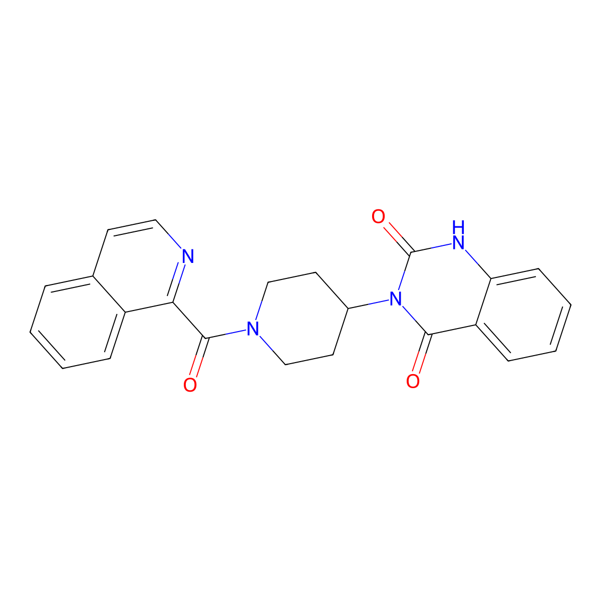 3-(1-(isoquinoline-1-carbonyl)piperidin-4-yl)quinazoline-2,4(1H,3H)-dione molecular structure, CAS 2034532-64-2