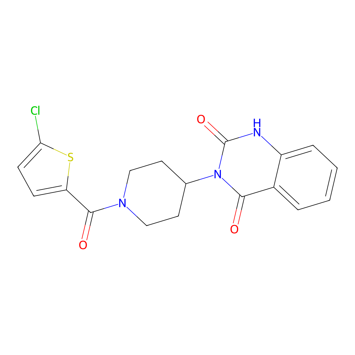 3-(1-(5-chlorothiophene-2-carbonyl)piperidin-4-yl)quinazoline-2,4(1H,3H)-dione molecular structure, CAS 2034532-69-7