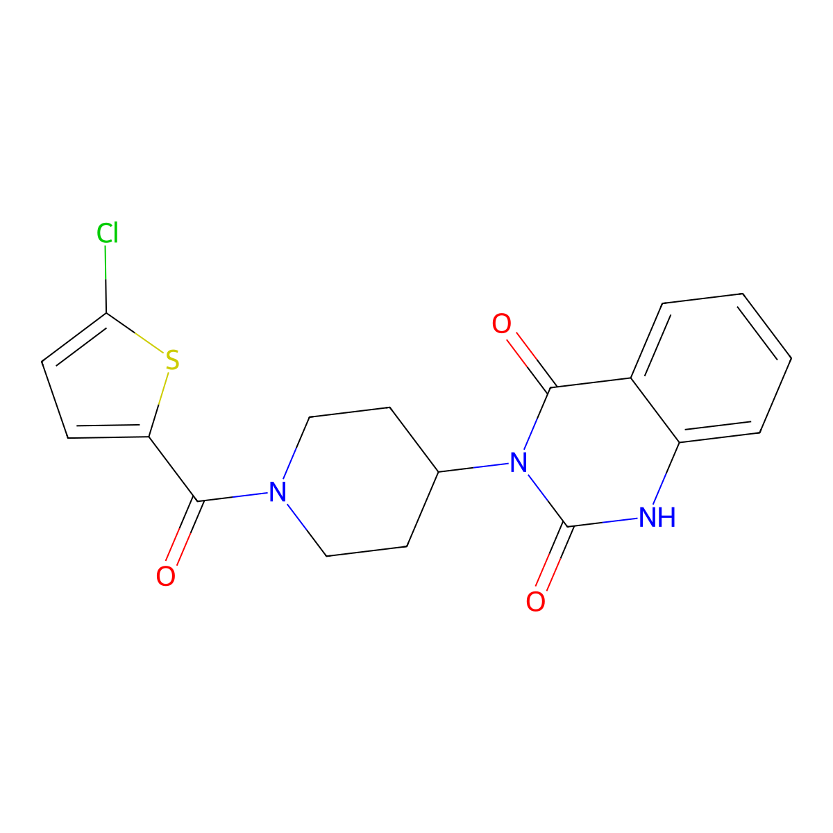 3-(1-(5-chlorothiophene-2-carbonyl)piperidin-4-yl)quinazoline-2,4(1H,3H)-dione molecular structure, CAS 2034532-69-7