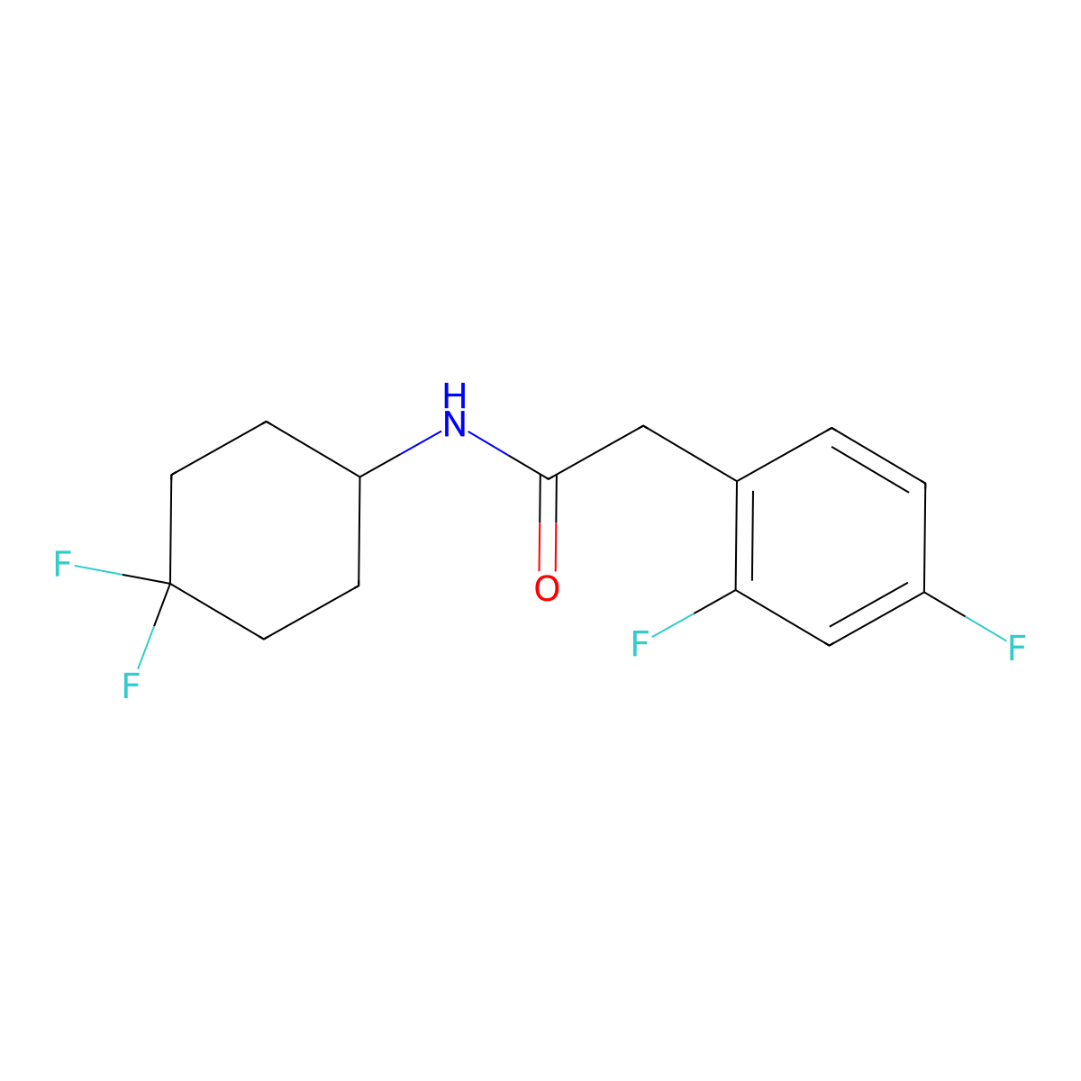 N-(4,4-difluorocyclohexyl)-2-(2,4-difluorophenyl)acetamide molecular structure, CAS 2034533-22-5