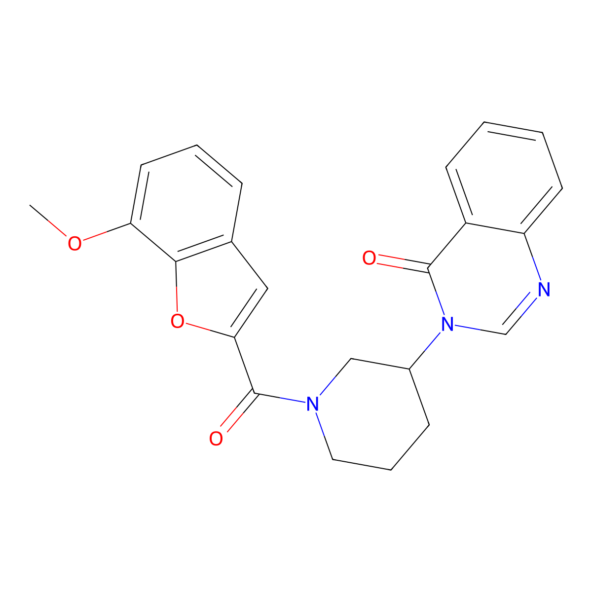 3-(1-(7-methoxybenzofuran-2-carbonyl)piperidin-3-yl)quinazolin-4(3H)-one molecular structure, CAS 2034533-24-7
