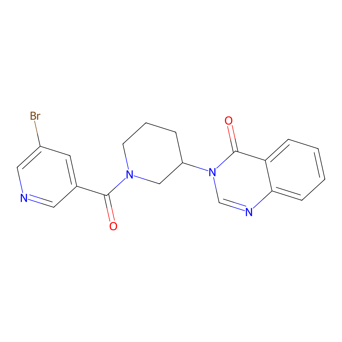 3-(1-(5-bromonicotinoyl)piperidin-3-yl)quinazolin-4(3H)-one molecular structure, CAS 2034533-45-2