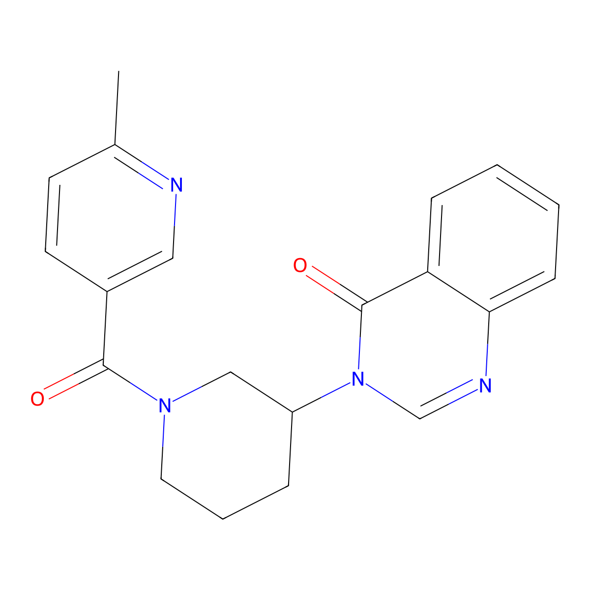 3-(1-(6-methylnicotinoyl)piperidin-3-yl)quinazolin-4(3H)-one molecular structure, CAS 2034533-92-9