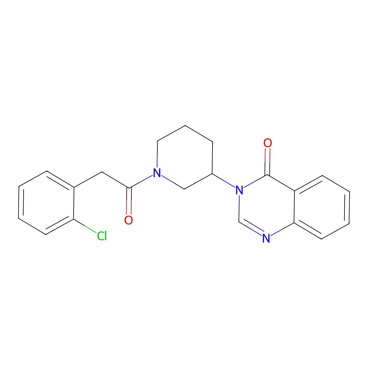 3-(1-(2-(2-chlorophenyl)acetyl)piperidin-3-yl)quinazolin-4(3H)-one molecular structure, CAS 2034534-00-2