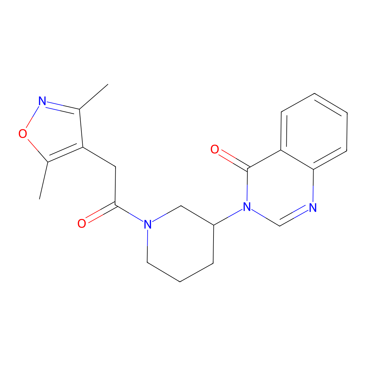 3-(1-(2-(3,5-dimethylisoxazol-4-yl)acetyl)piperidin-3-yl)quinazolin-4(3H)-one molecular structure, CAS 2034534-27-3